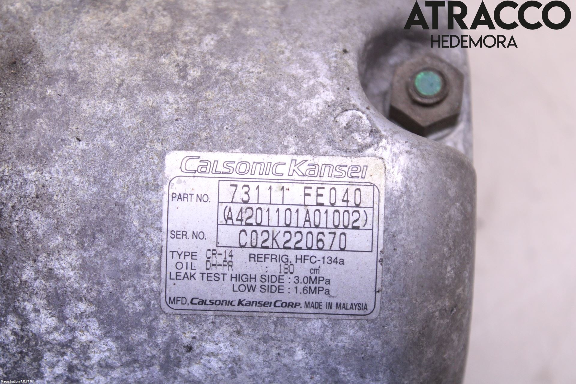 Subaru IMPREZA II  03-05 Varme Ac Kompressor