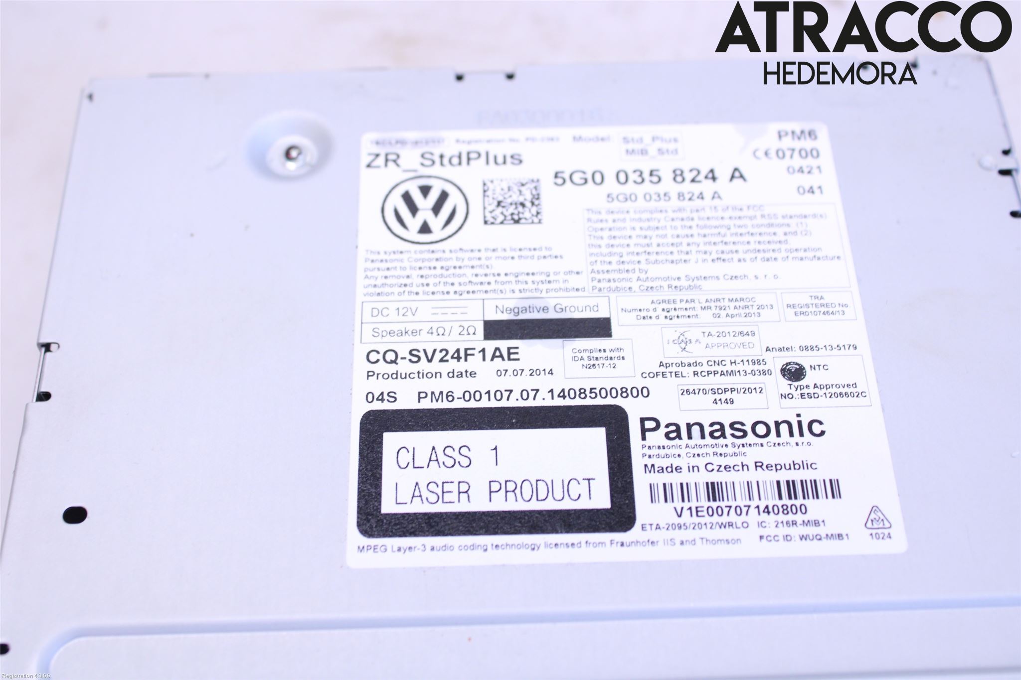 Volkswagen VW GOLF / E-GOLF VII 13-20 Stereo Radio Med Cd