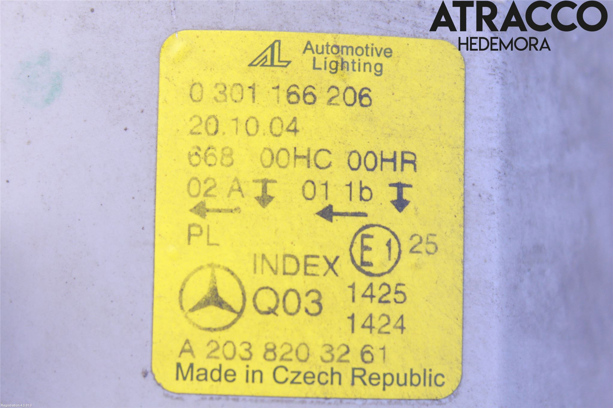 Mercedes-Benz MB C (203) 00-07 Frontlykt Høyre