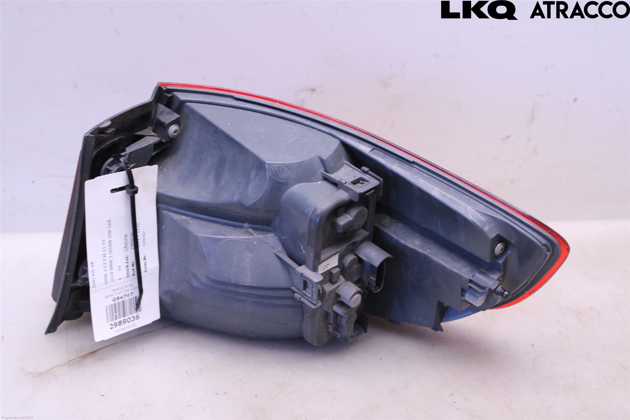 BMW 3 GT F34 13-19 Baklykt Venstre