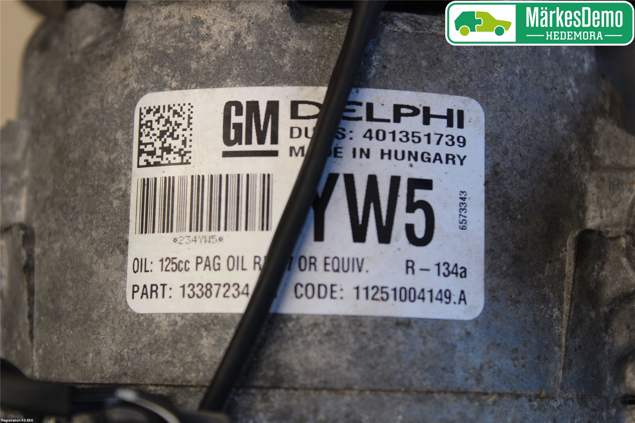 Opel ASTRA J 10-15 Varme Ac Kompressor