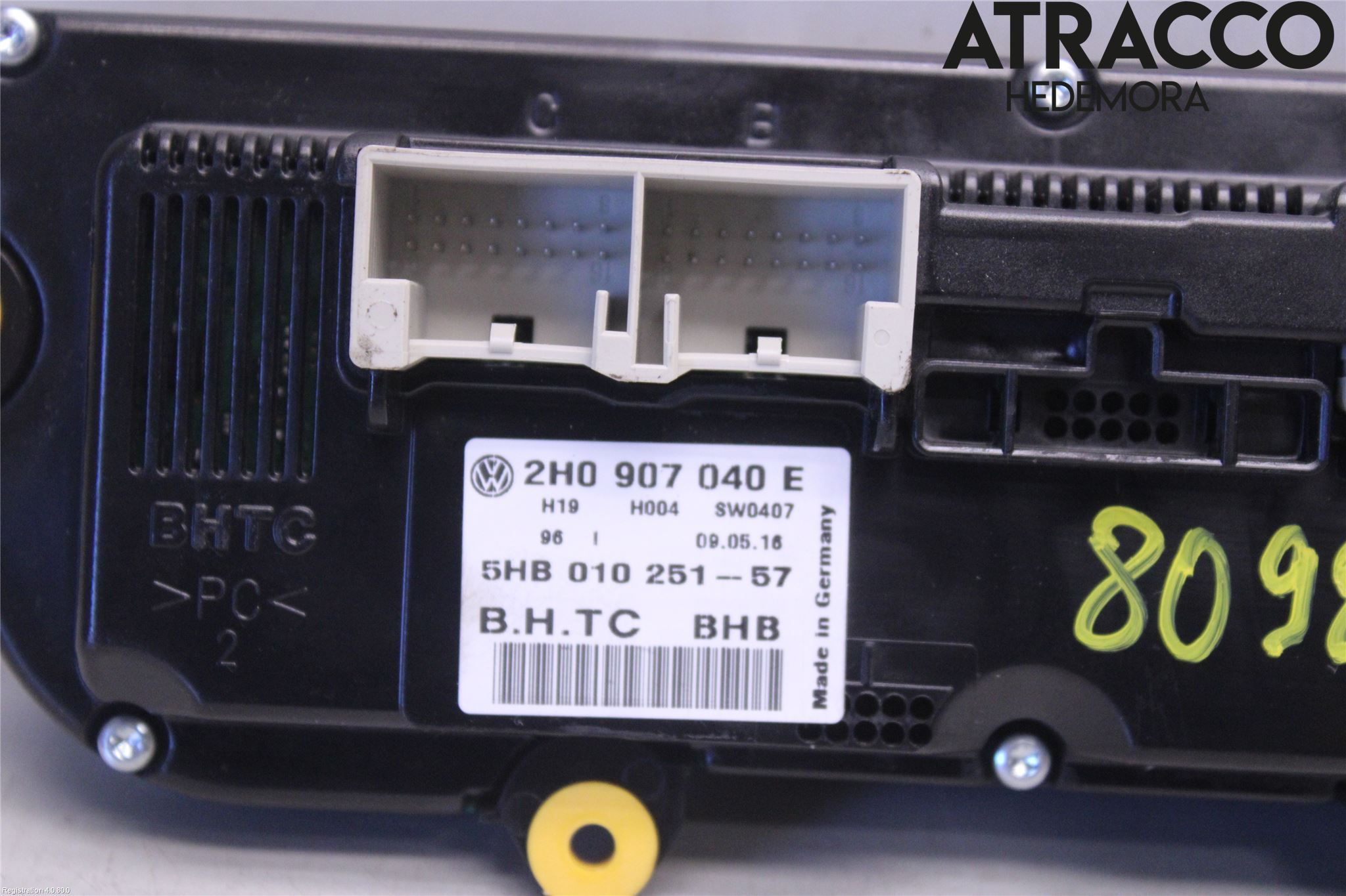 Volkswagen VW AMAROK 2H 10-22 Varme Ac Betjening-Display