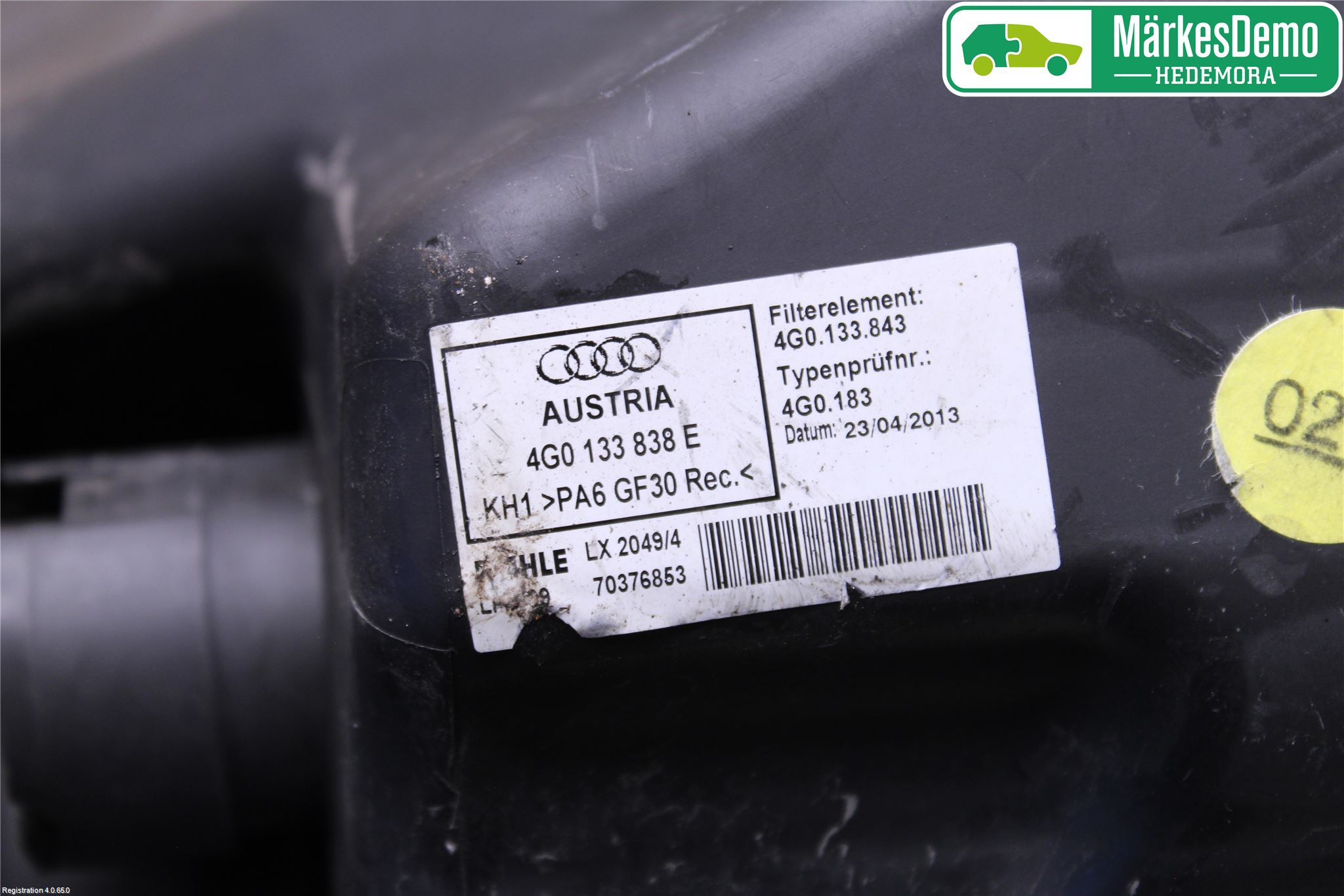 Audi A7/S7 4G 11-17 Luftfilter Boks