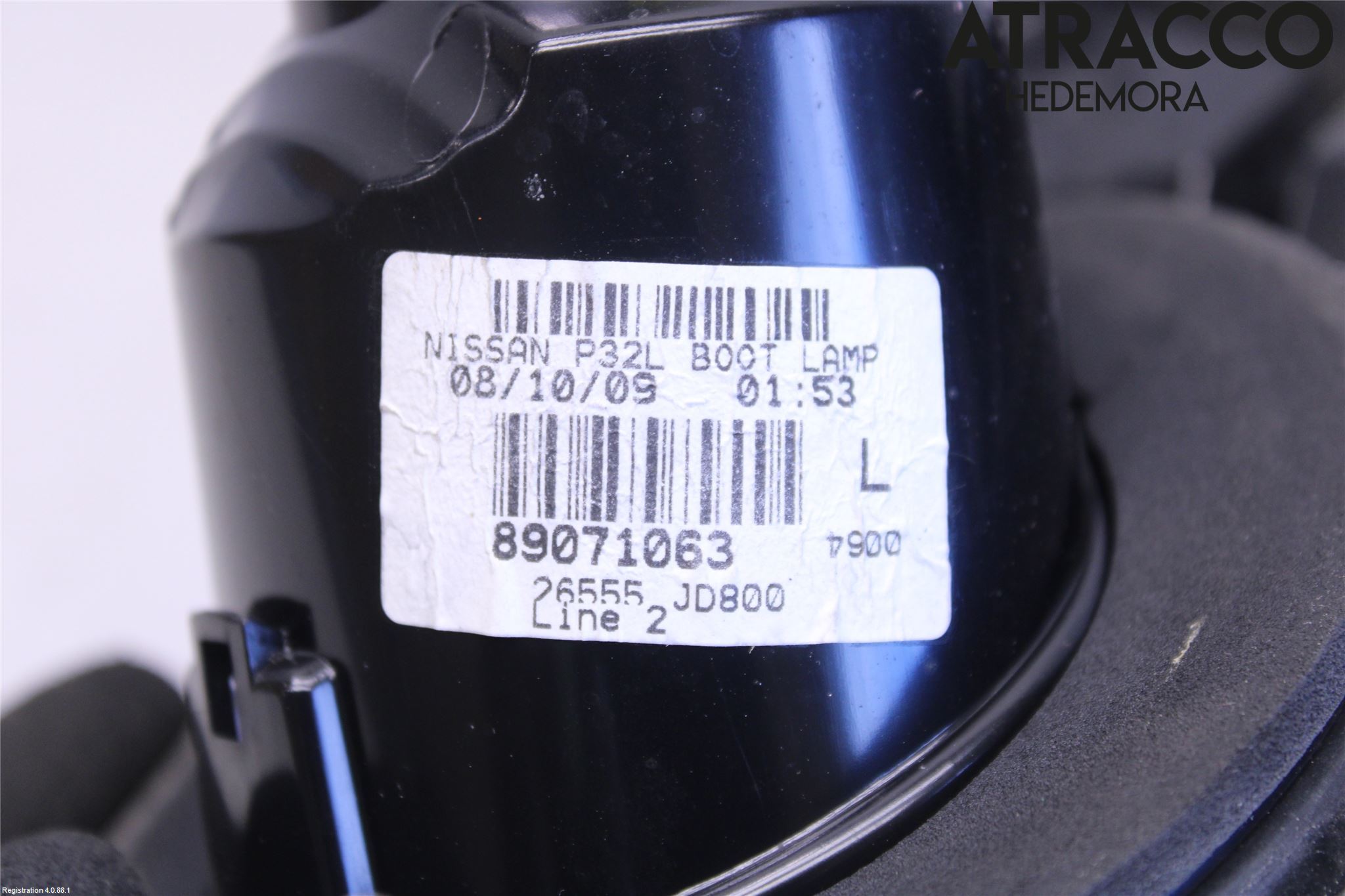 Nissan QASHQAI   07-10 Baklykt Venstre  På Luke(Indre