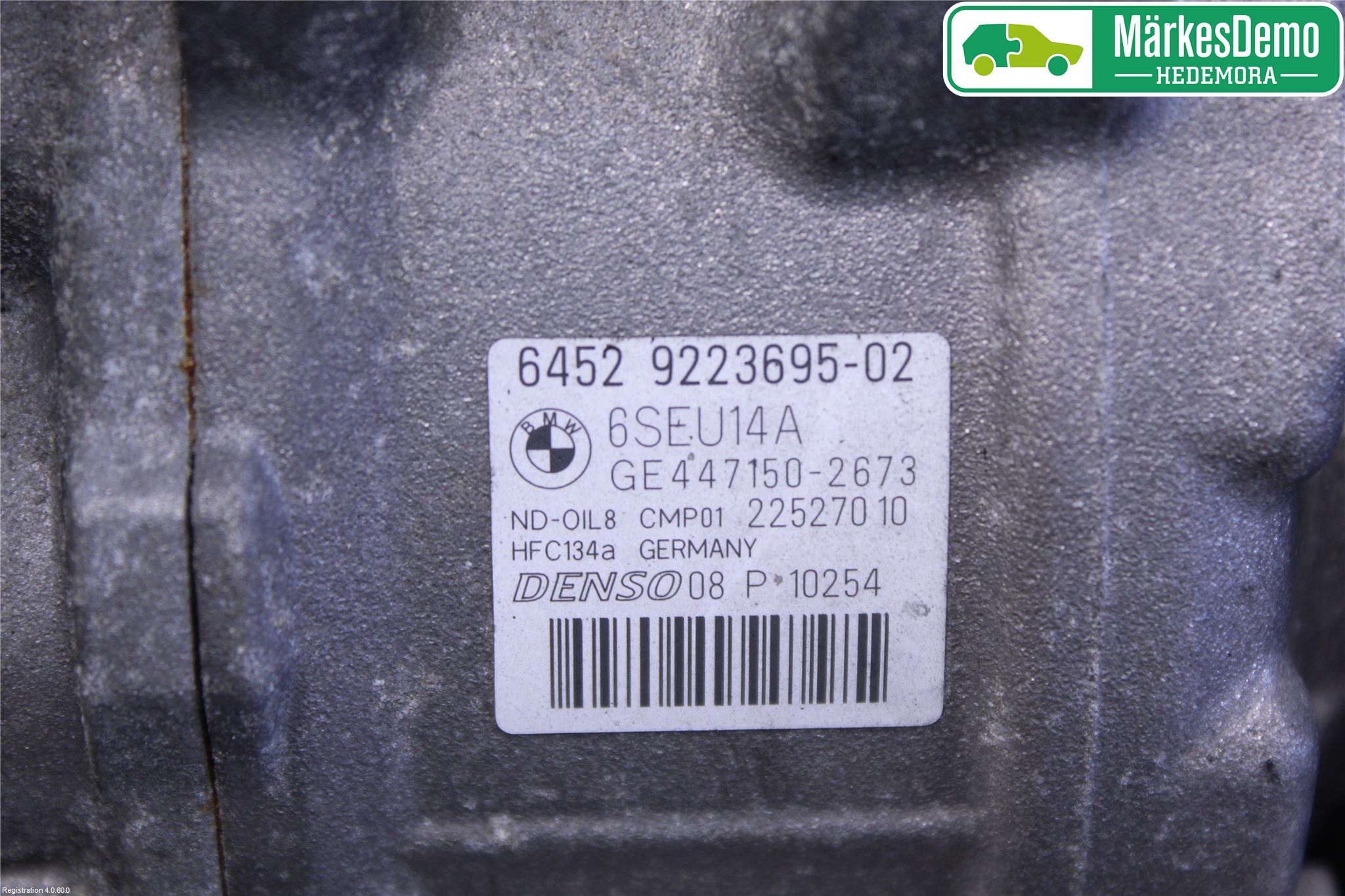 BMW 3 F30/F31/F80 12-19 Varme Ac Kompressor