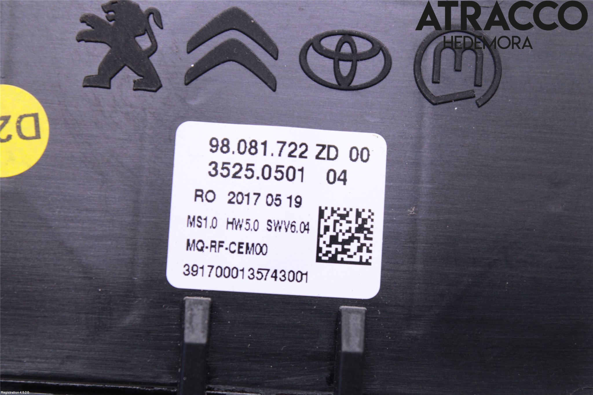 Citroen JUMPY/E-JUMPY 16- Varme Ac Betjening-Display