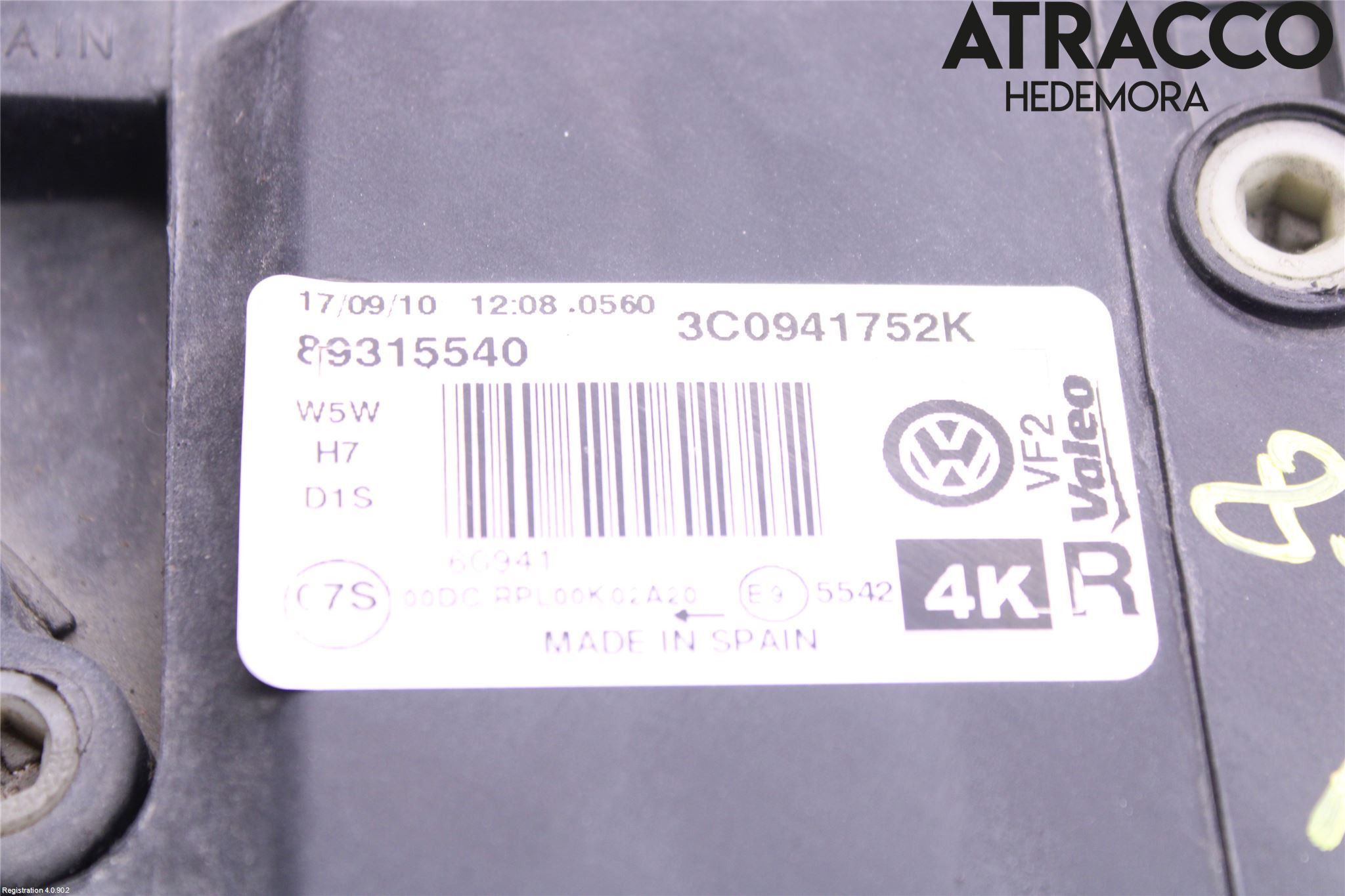 Volkswagen VW PASSAT 05-11 Frontlykt Høyre