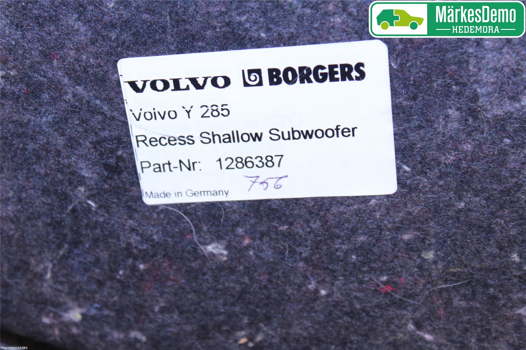 Volvo V70 08-13 Innr Bagasjeromkledsel