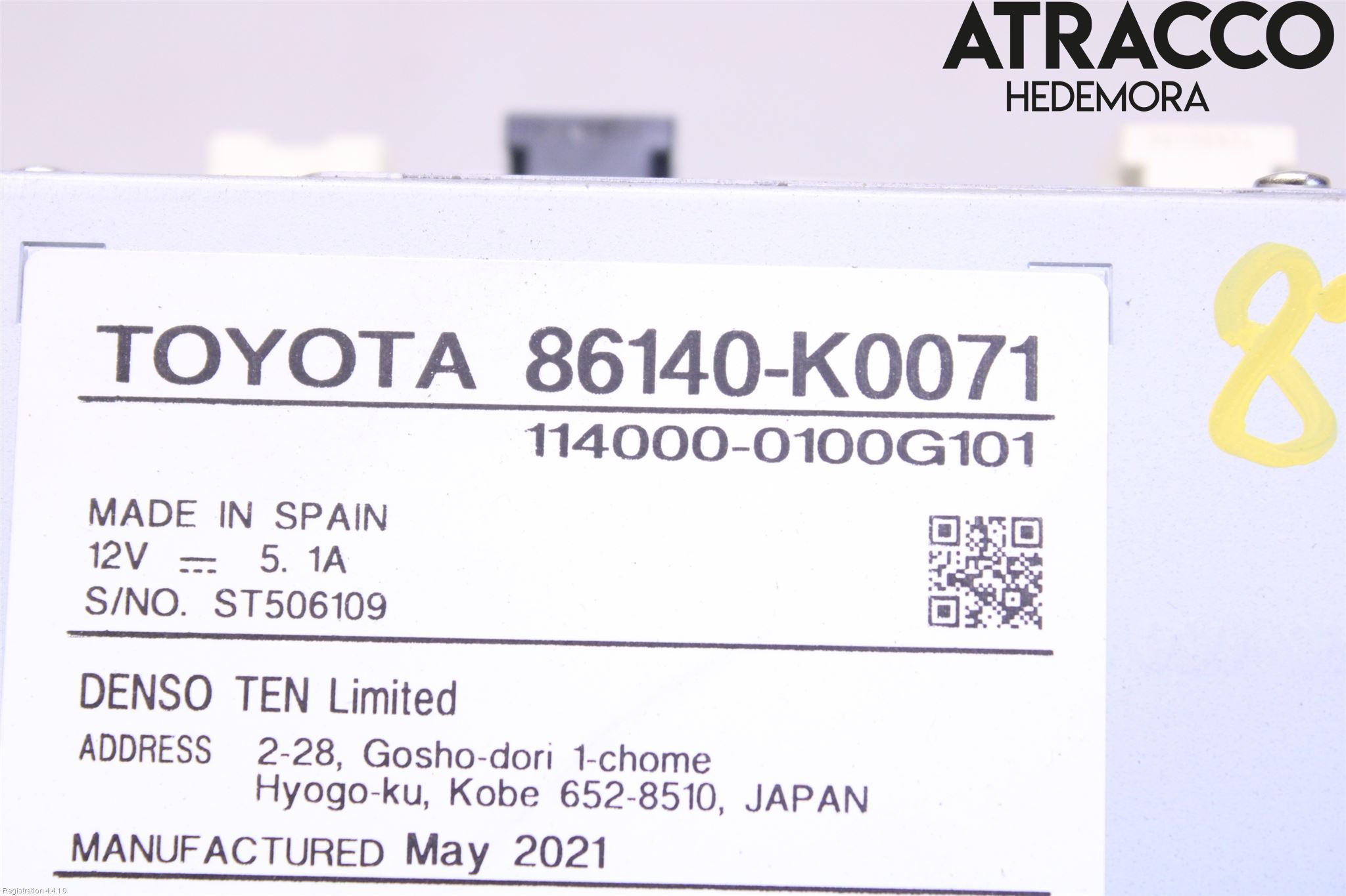 Toyota YARIS XP21 20- Stereo Radio Med Cd