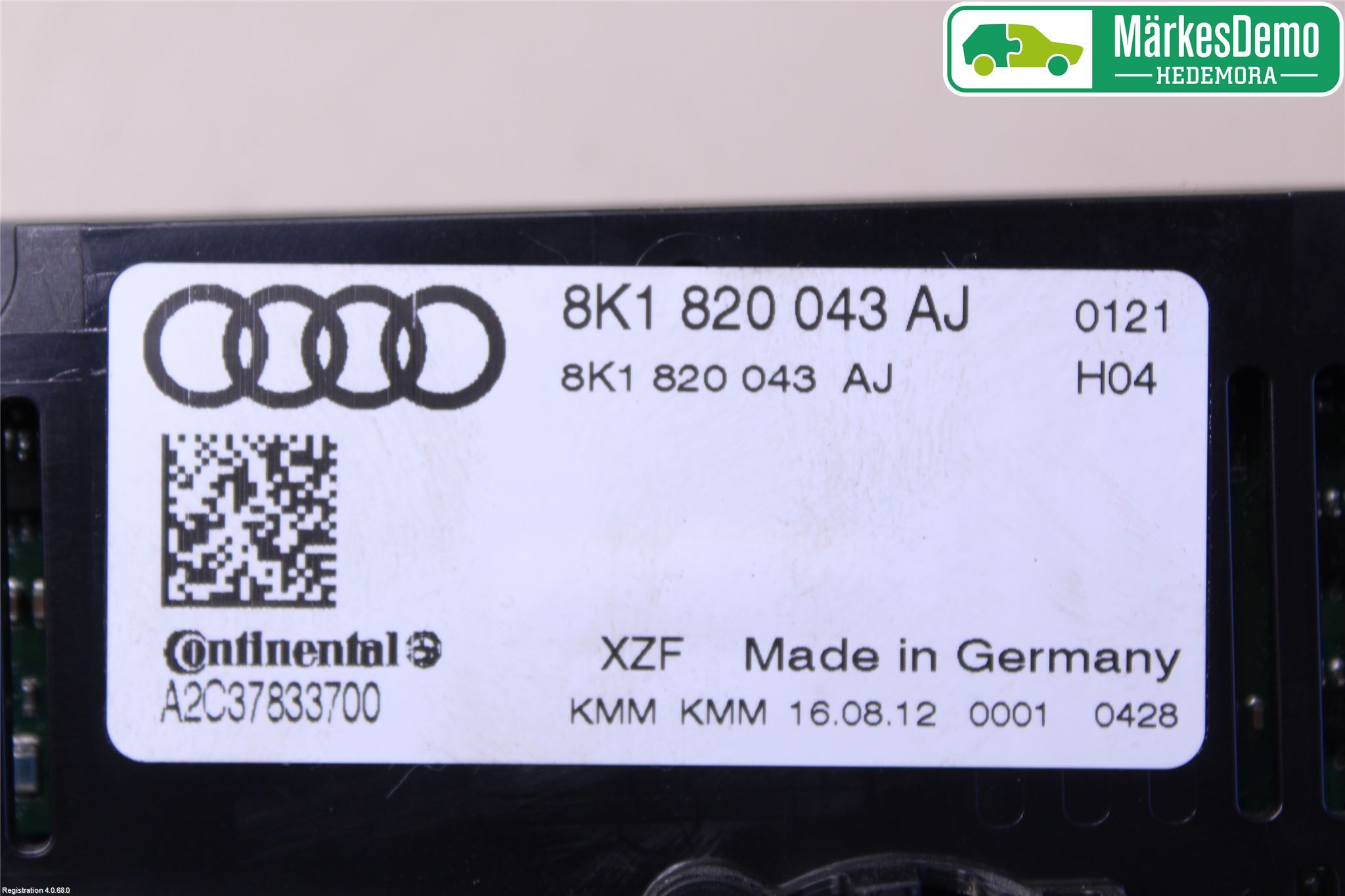 Audi A4 12-15 Varme Ac Betjening-Display