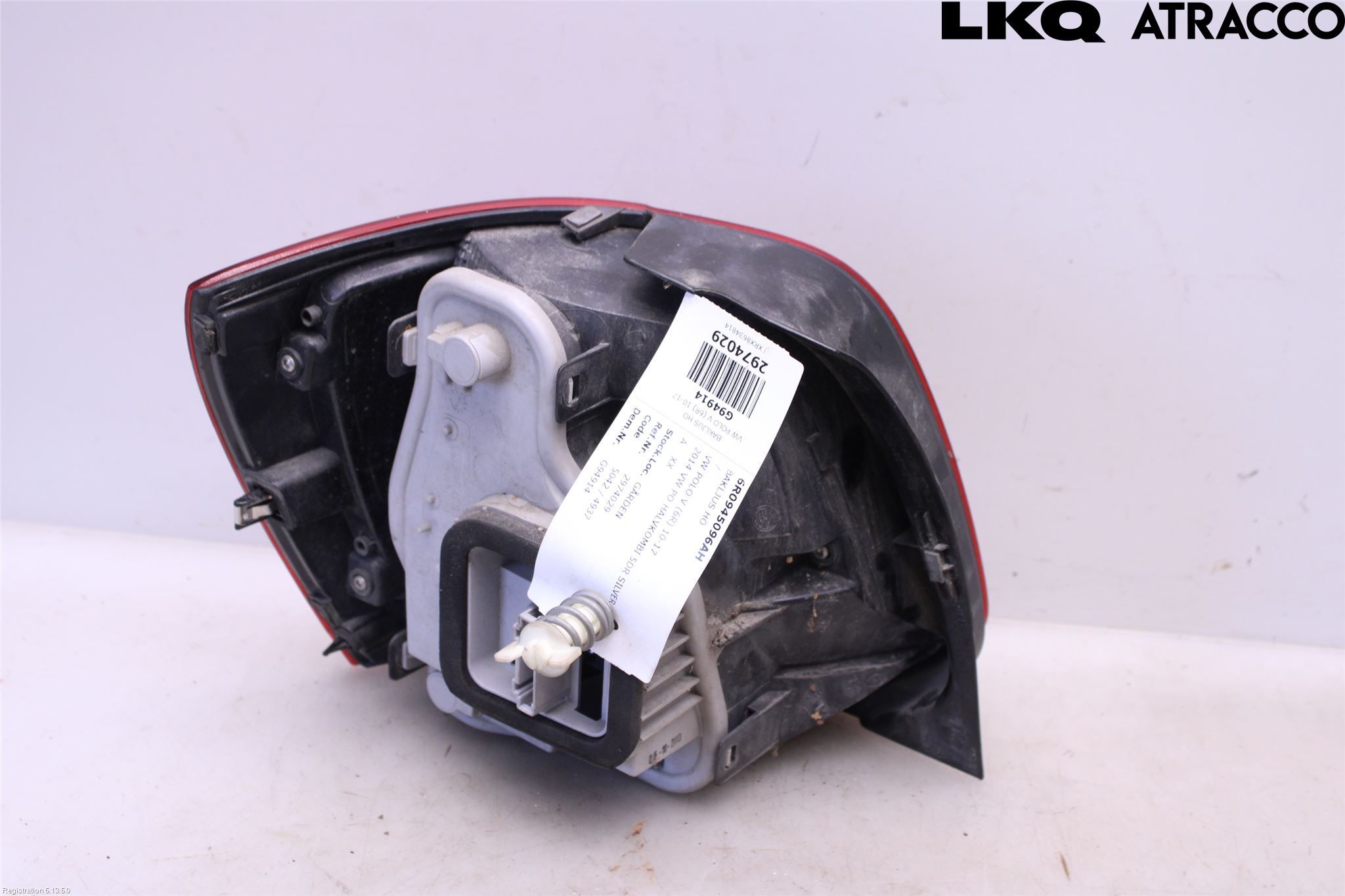 Volkswagen VW POLO 10-17 Baklykt Høyre