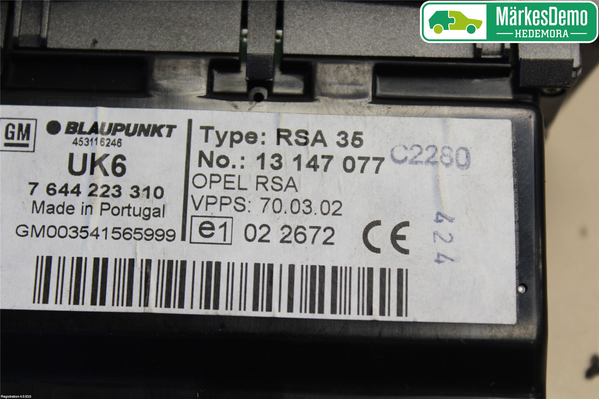 Opel ASTRA H 04-12 Stereo Radio Øvrig