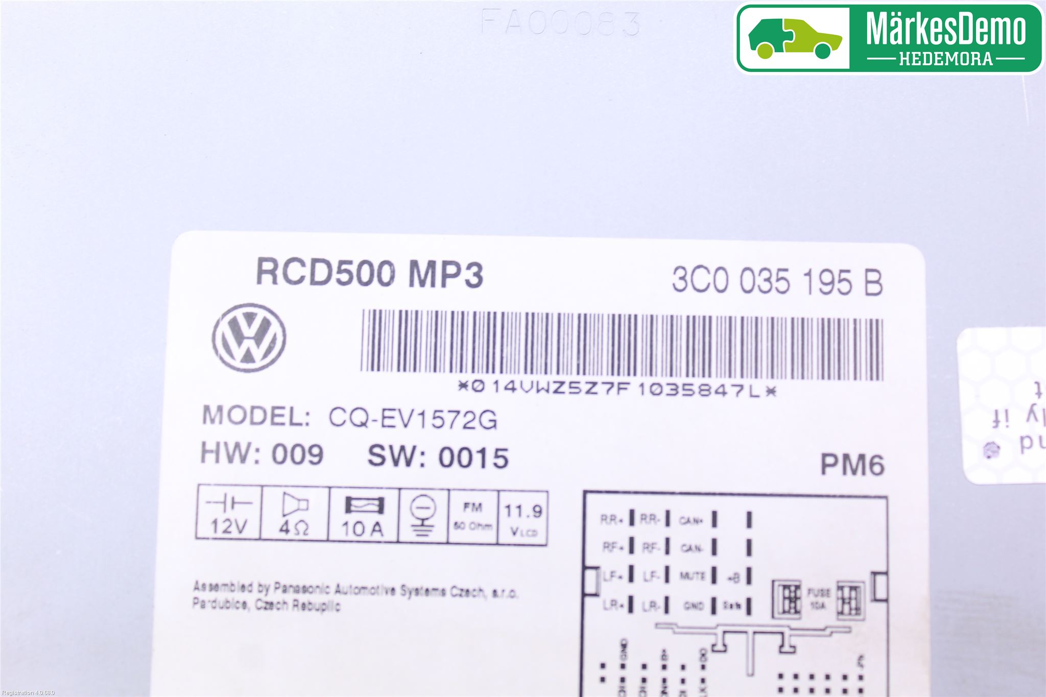 Volkswagen VW AMAROK 2H 10-22 Stereo Radio Med Cd