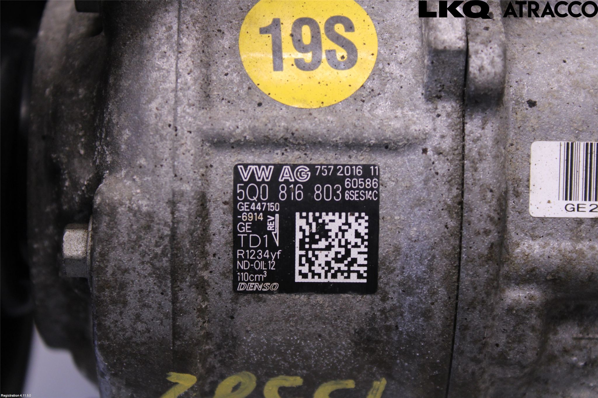 Volkswagen VW PASSAT 15-19 Varme Ac Kompressor
