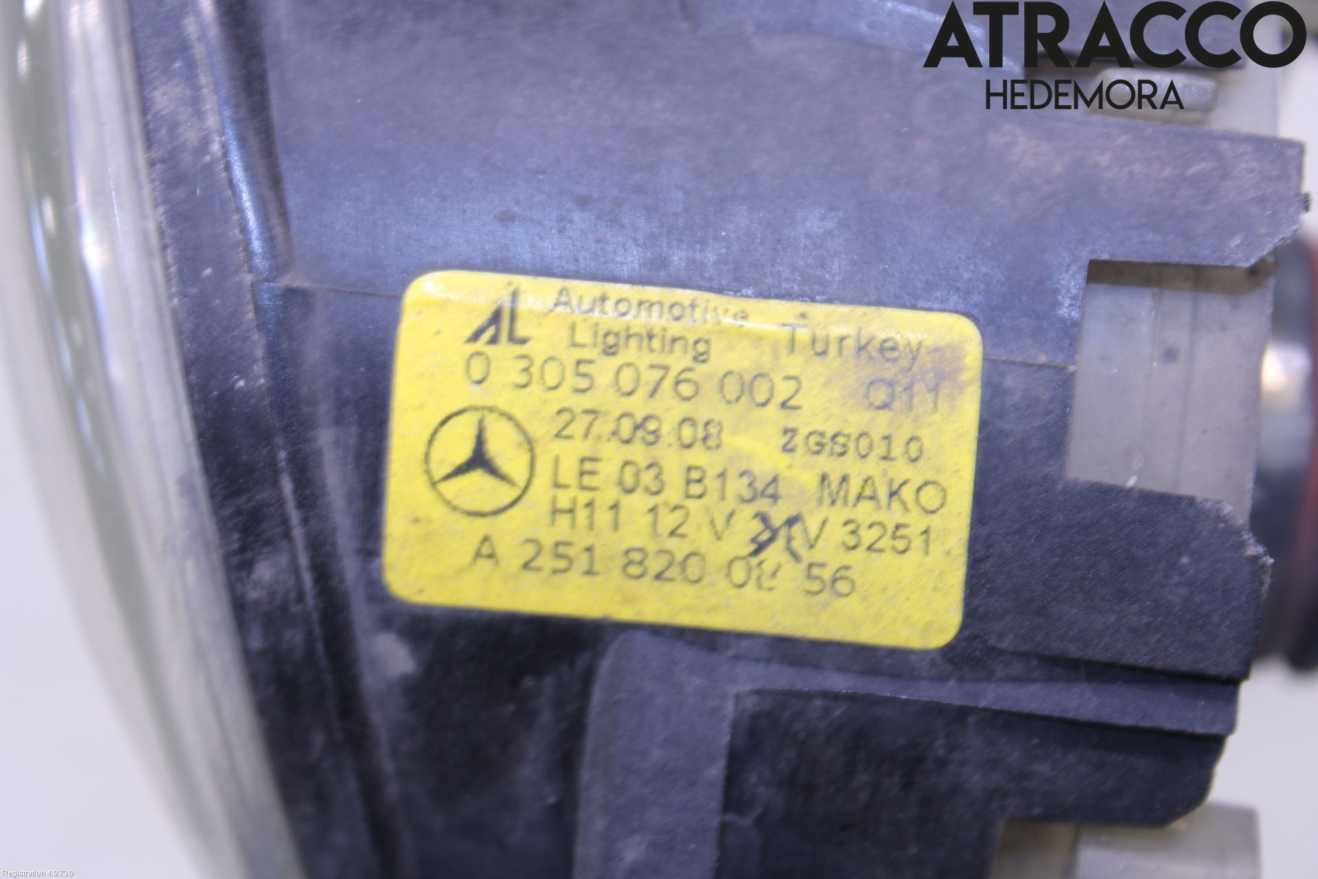Mercedes-Benz MB B-KLASS (W245) 05-12 Frontlykt-Kurve-Tåkelys