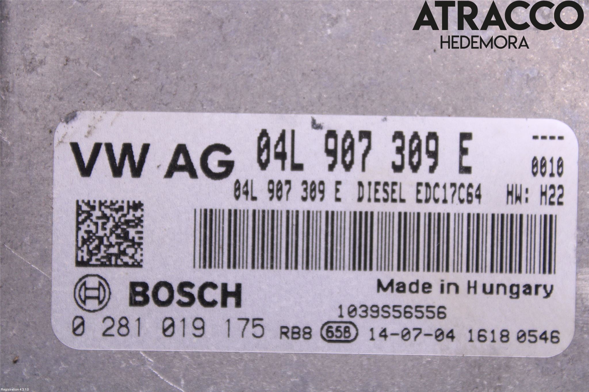 Volkswagen VW GOLF / E-GOLF VII 13-20 Styreenhet Dieselpumpe