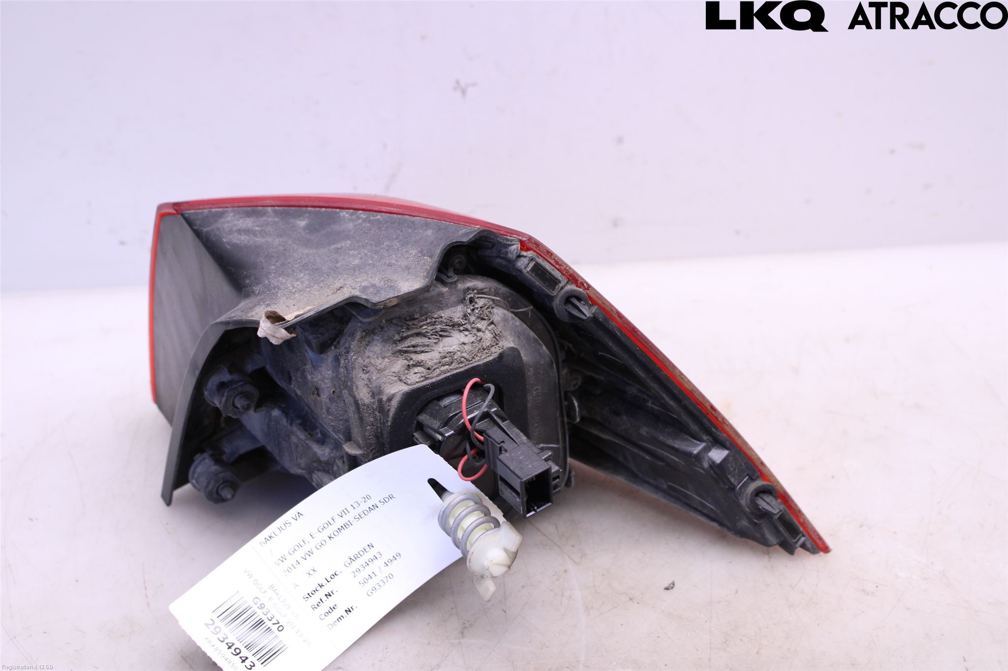 Volkswagen VW GOLF / E-GOLF VII 13-20 Baklykt Venstre