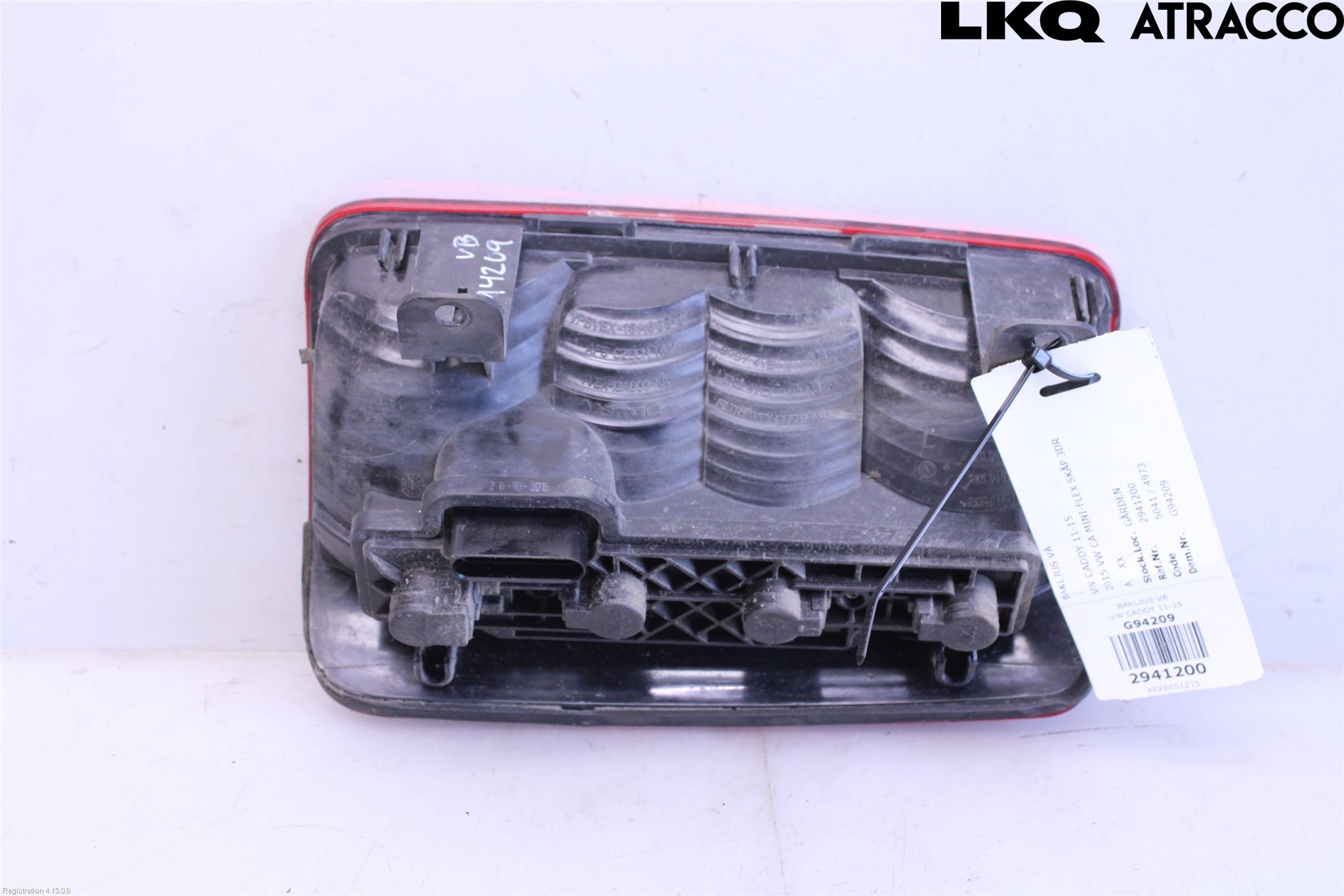 Volkswagen VW CADDY 11-15 Baklykt Venstre