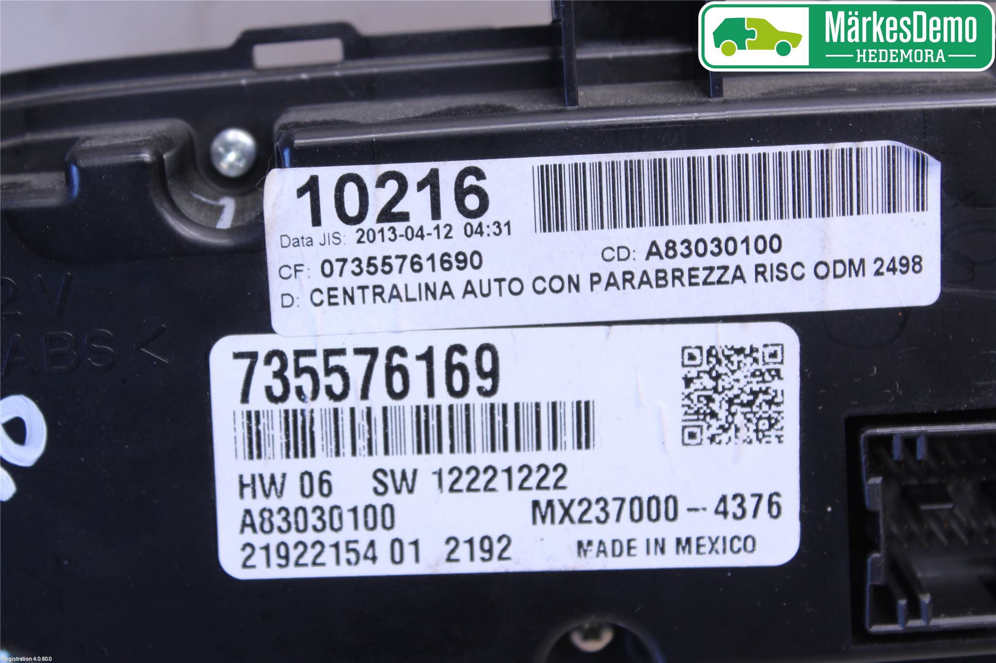 Fiat 500L 13-19 Varme Ac Betjening-Display