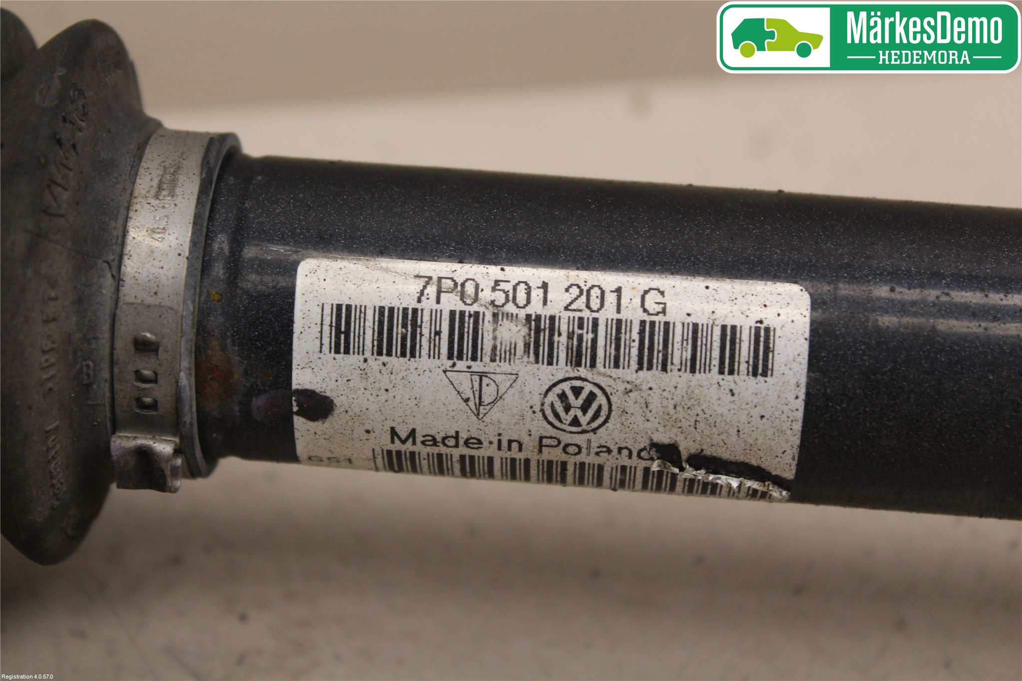 Volkswagen VW TOUAREG 7P 11-18 Drivaksel Bak Kompl Venstre