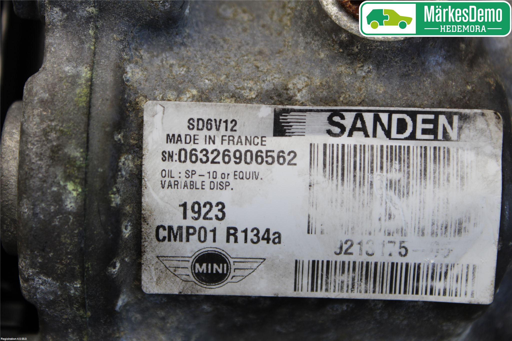 Mini CLUBMAN R55 06-14 Varme Ac Kompressor