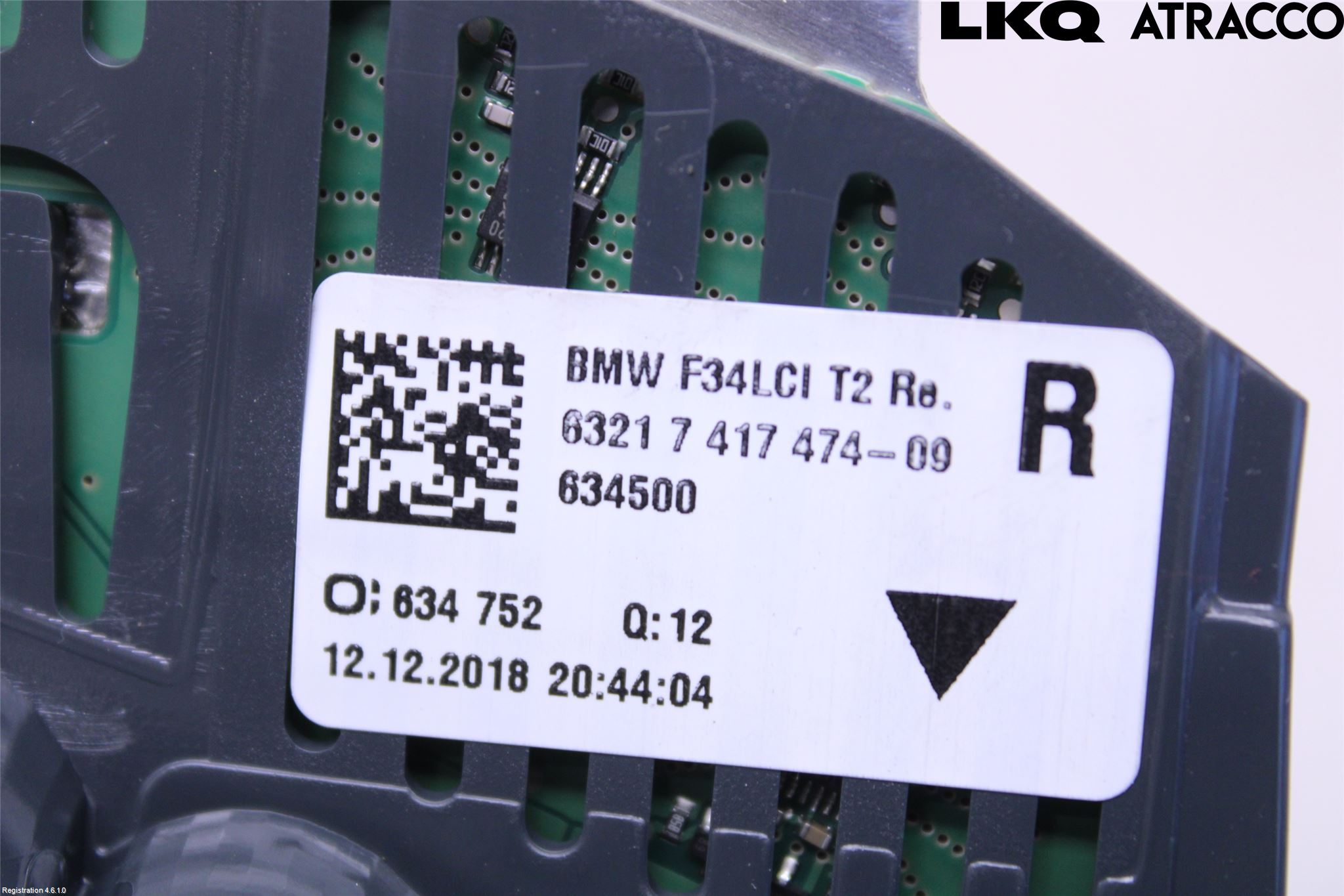 BMW 3 GT F34 13-19 Baklykt Høyre  På Luke(Indre)