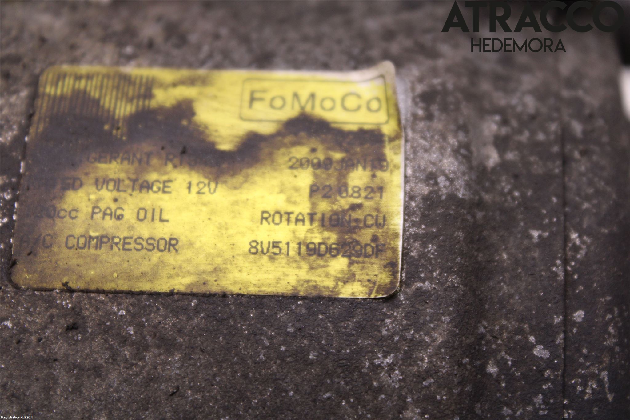 Ford FIESTA 09-12 Varme Ac Kompressor
