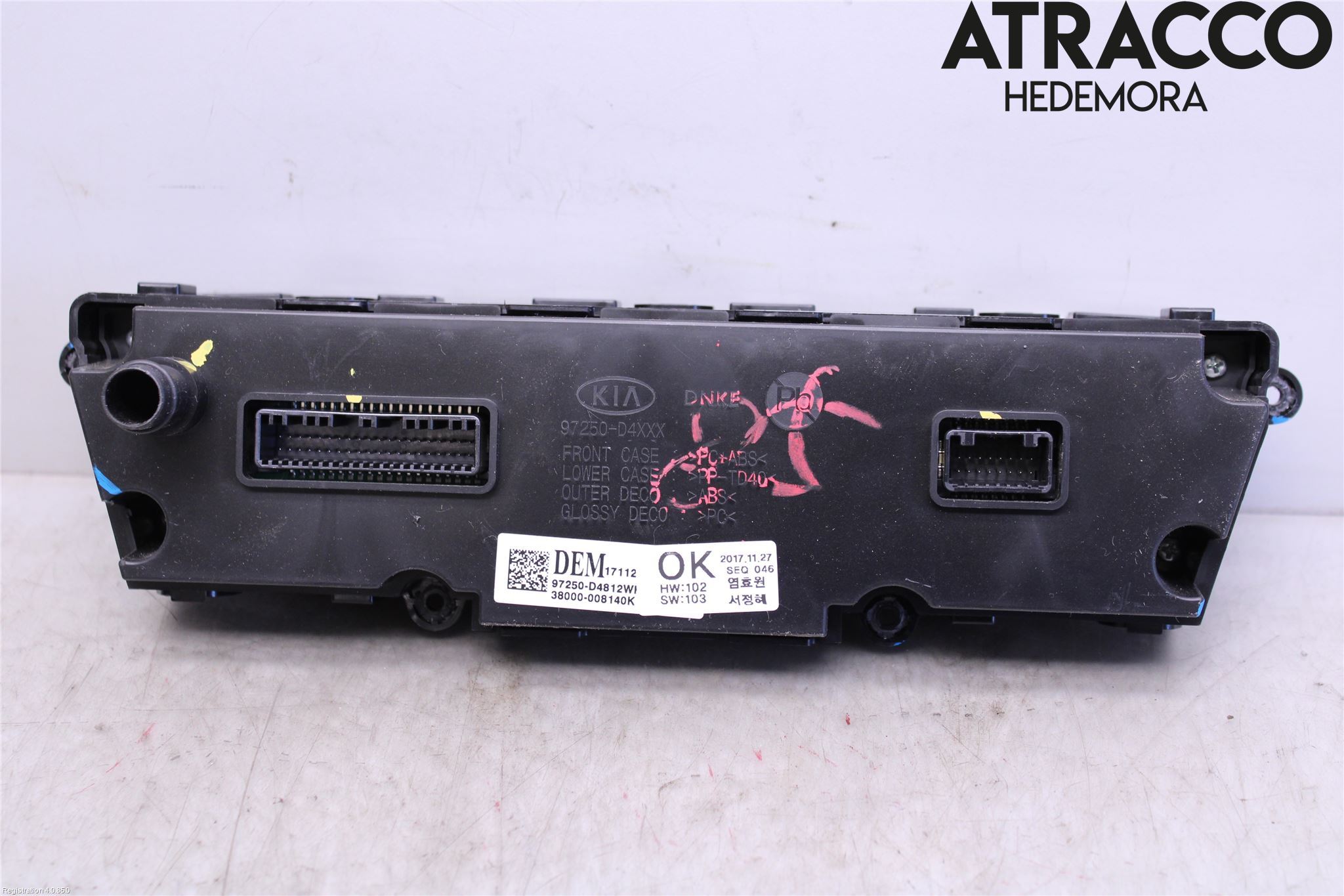 Kia OPTIMA 16-20 Varme Ac Betjening-Display