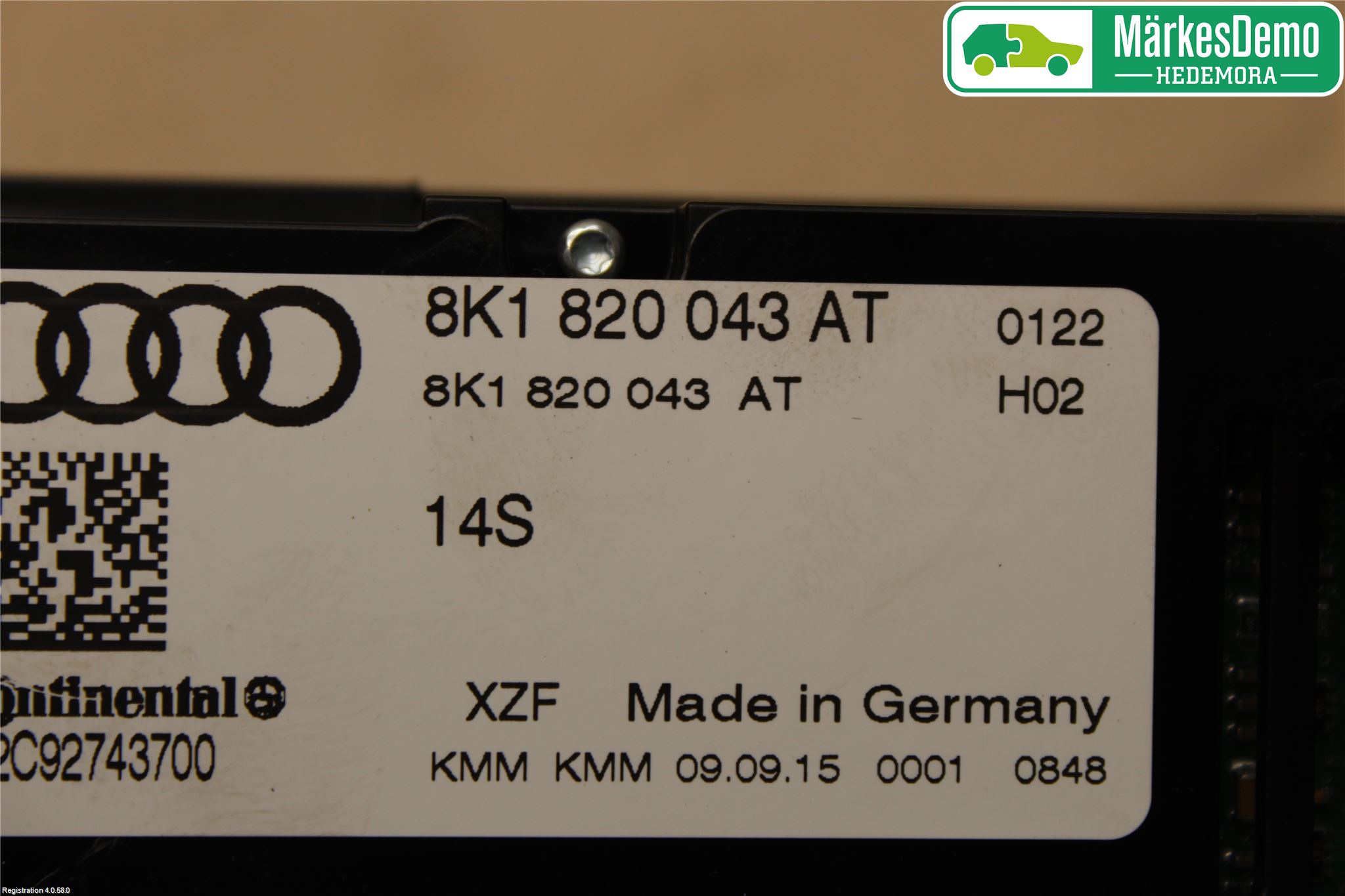 Audi A4 ALLROAD 09-16 Varme Ac Betjening-Display