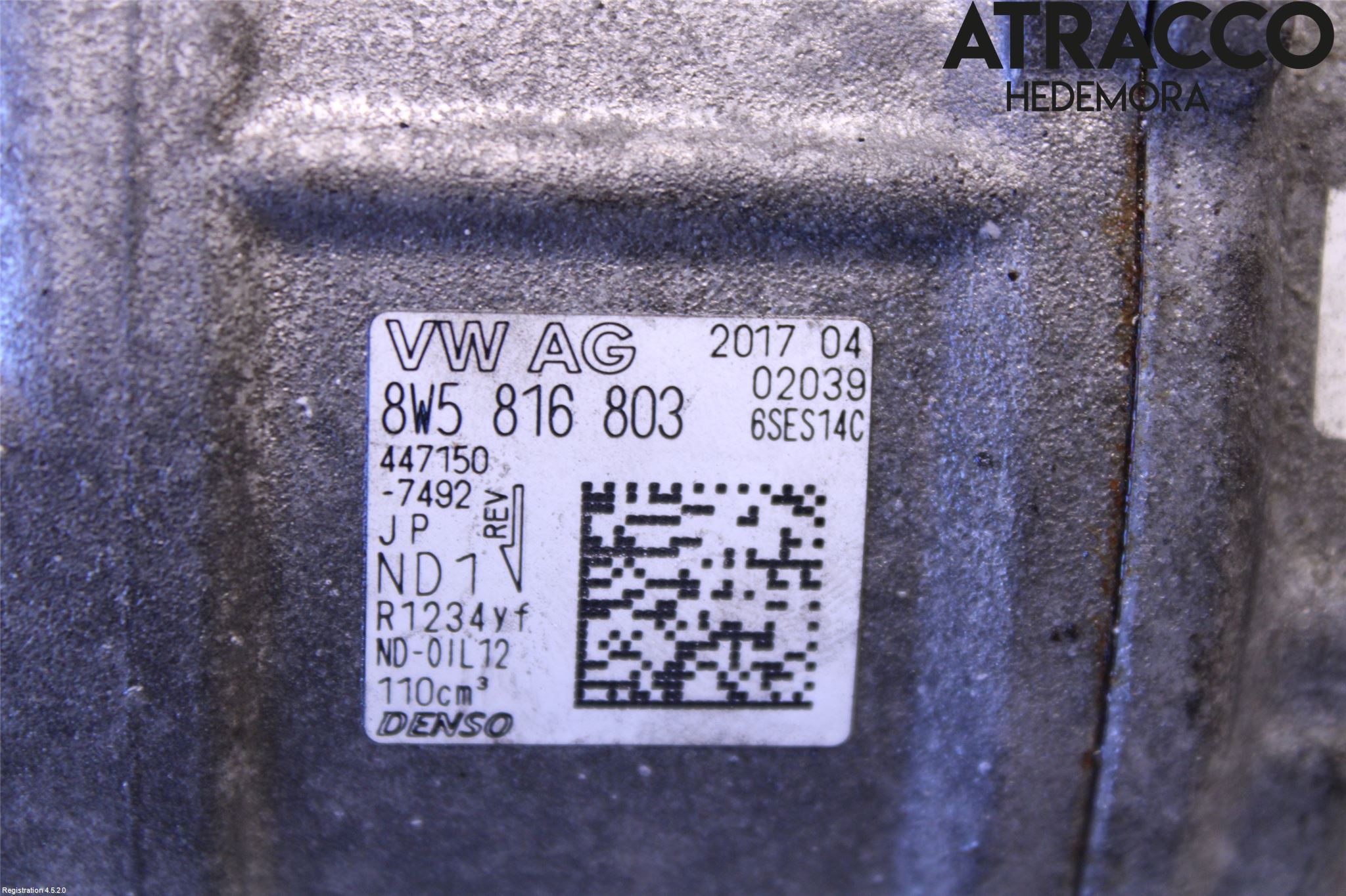 Audi A4/S4 B9 16-19 Varme Ac Kompressor