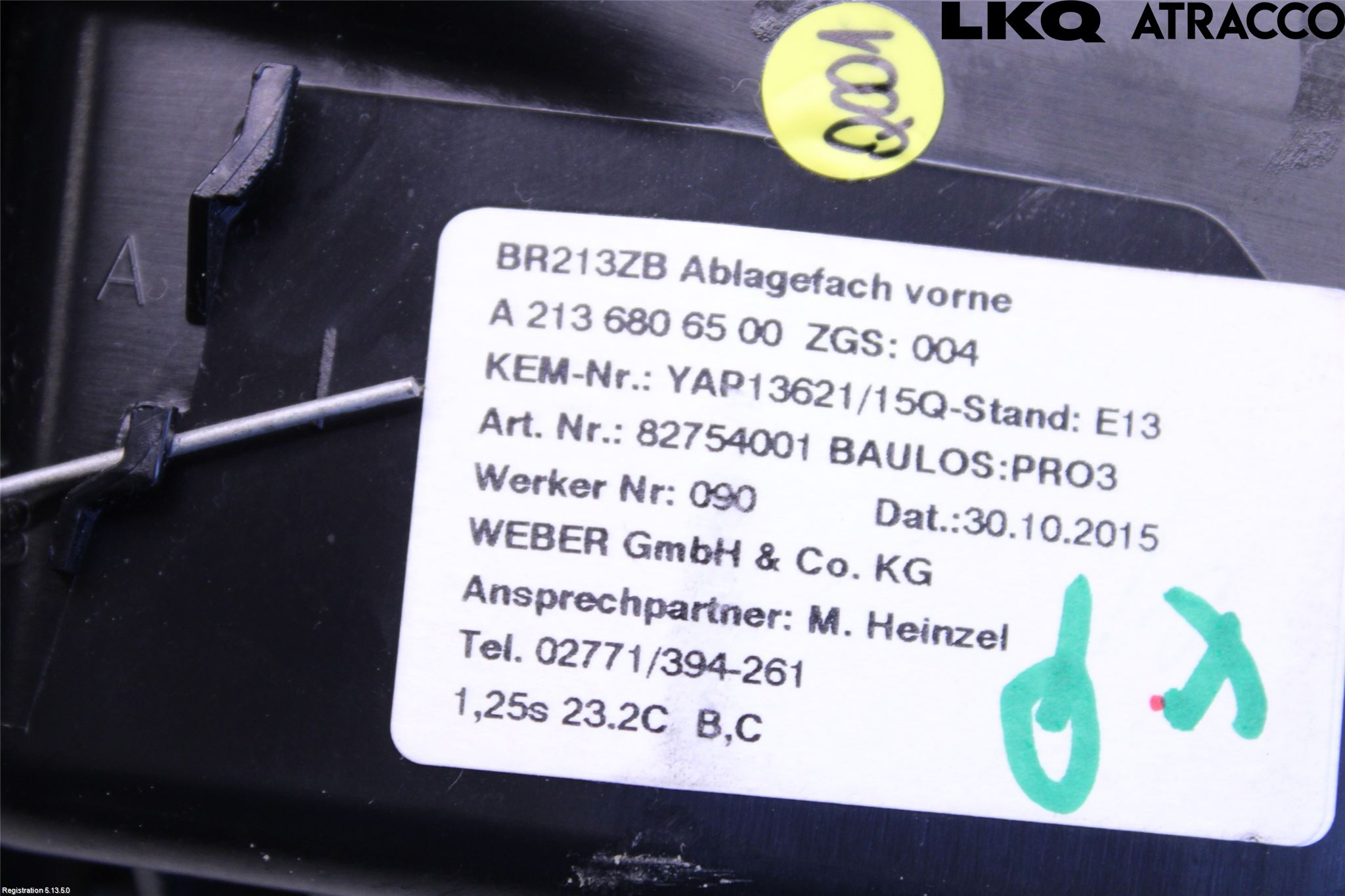 Mercedes-Benz MB E-KLASS (W213) 16-23 Instrumentkonsoll Midt