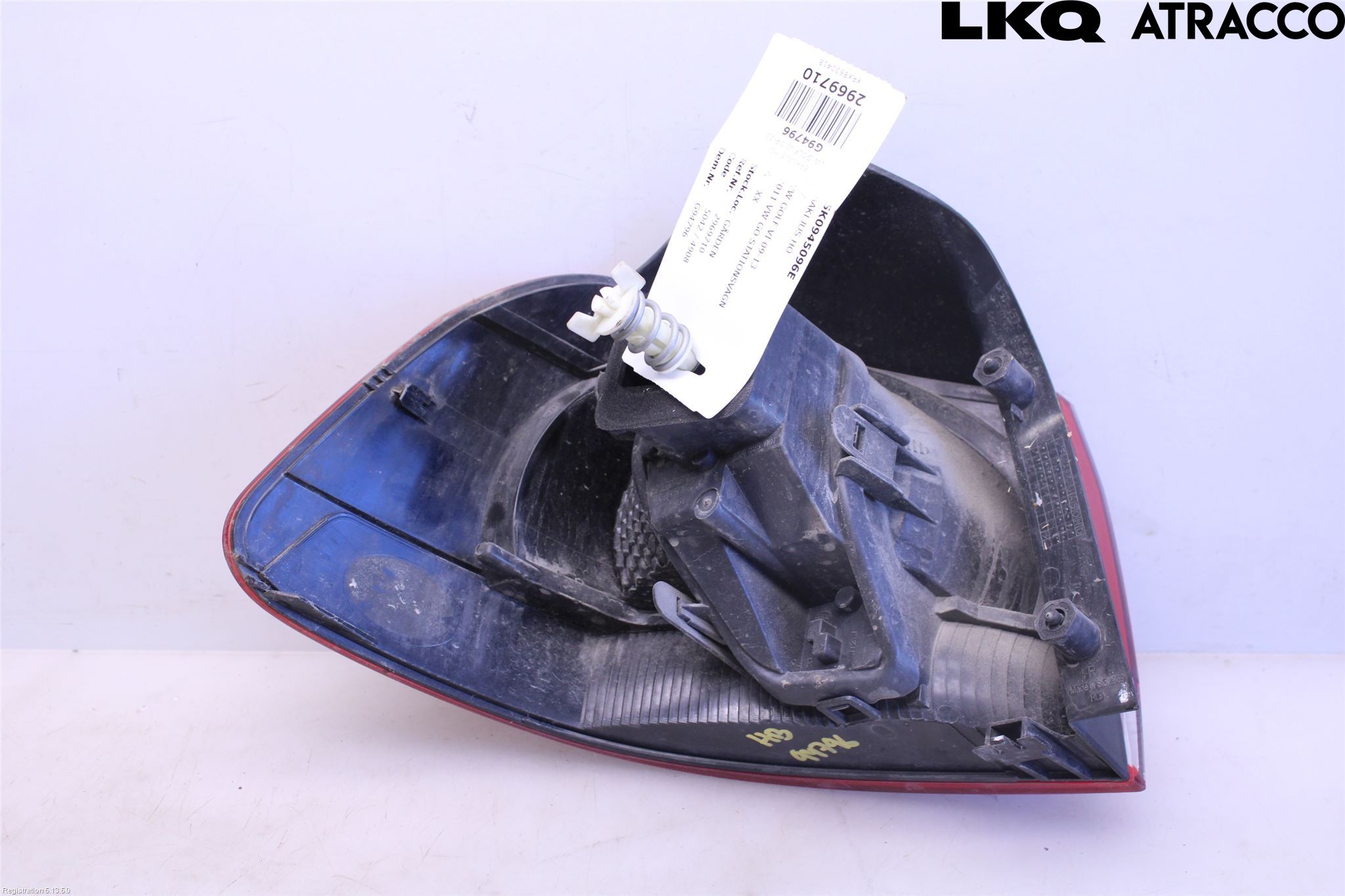 Volkswagen VW GOLF VI 09-13 Baklykt Høyre