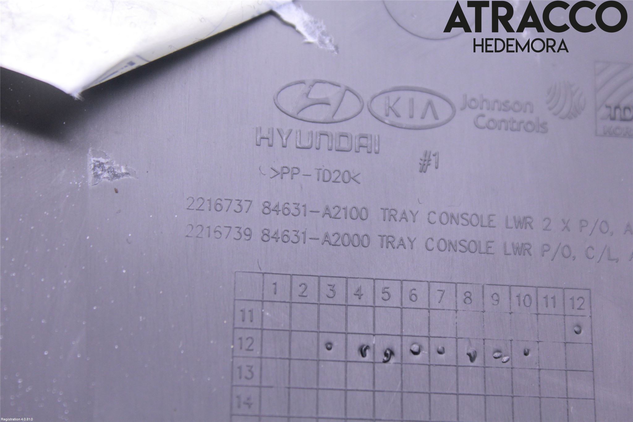 Kia CEED 12-18 Innr Oppbevaringsrom