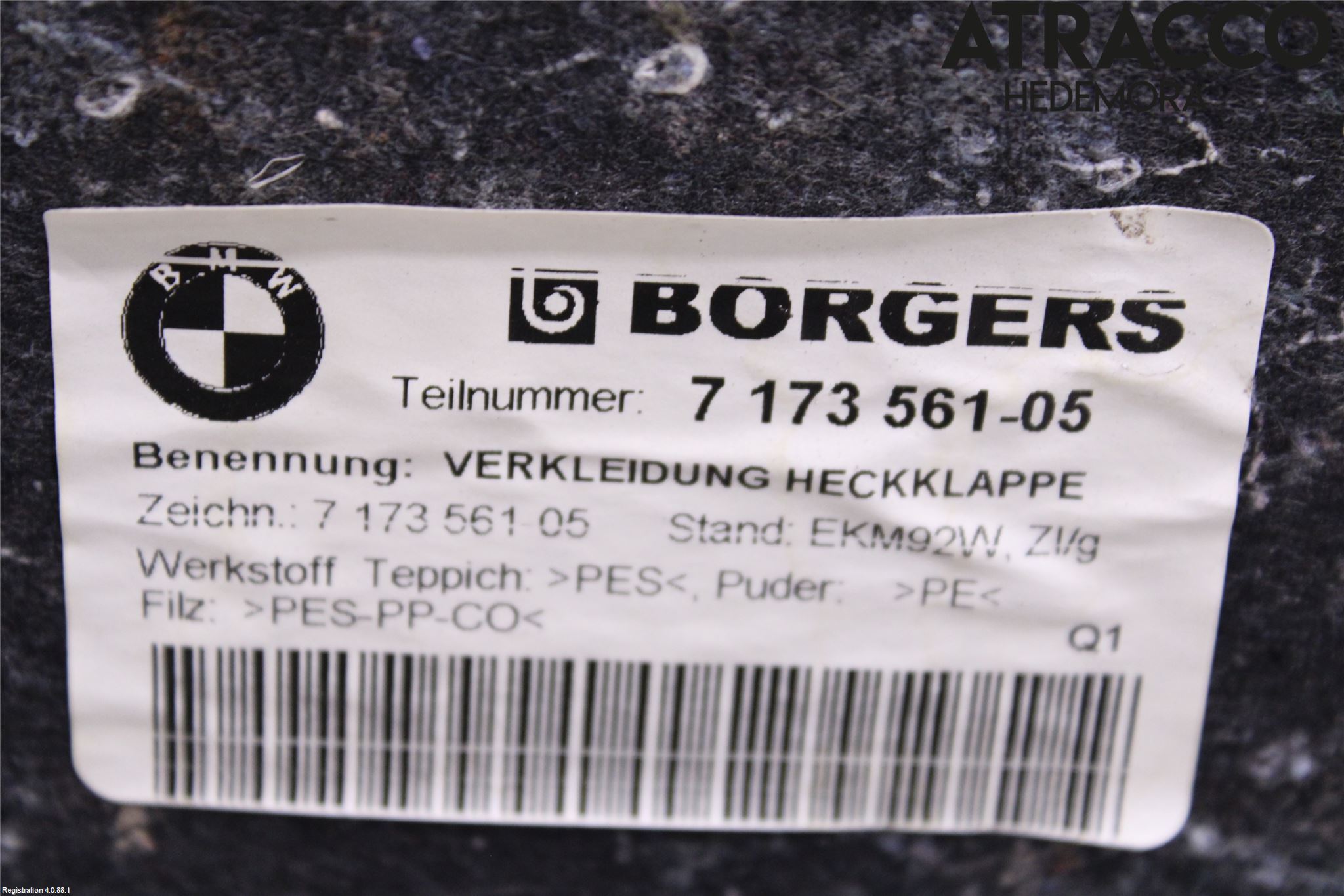BMW 1 E82/88 Coupé/Cab 06-13 Innr Bakluketrekk