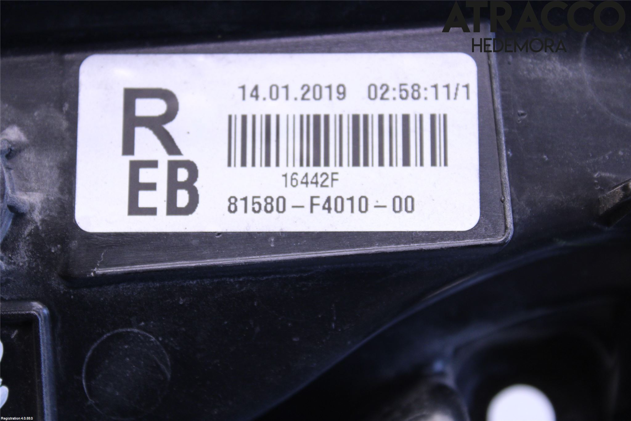 Toyota C-HR 16-23 Baklykt Høyre  På Luke(Indre)