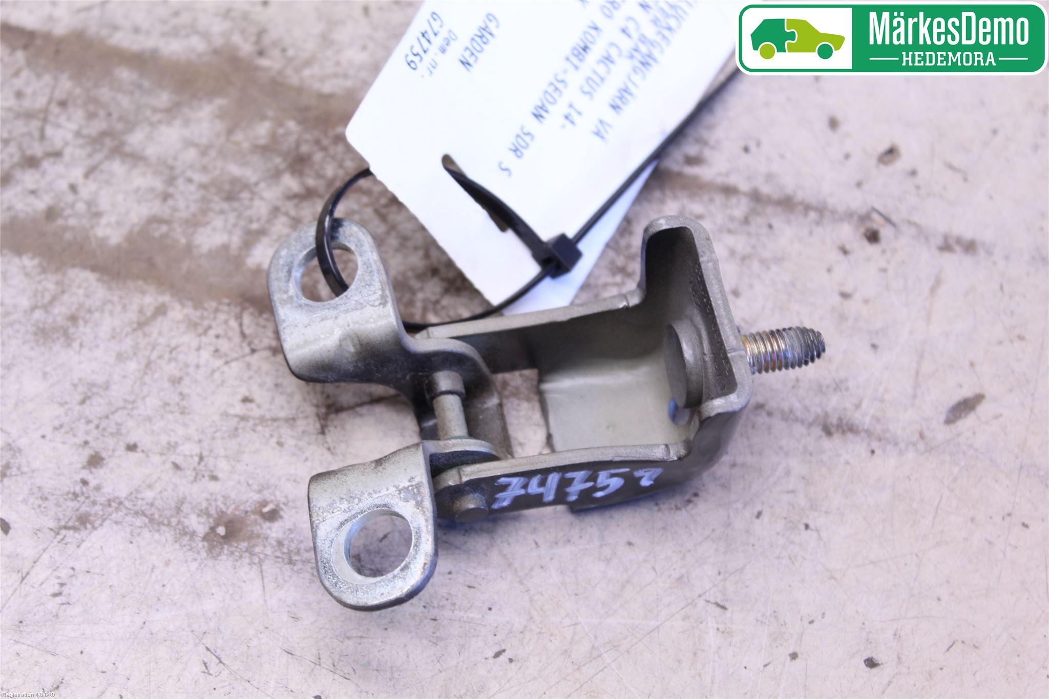 Citroen C4 CACTUS 14-20 Bakluke Hengsel Venstre