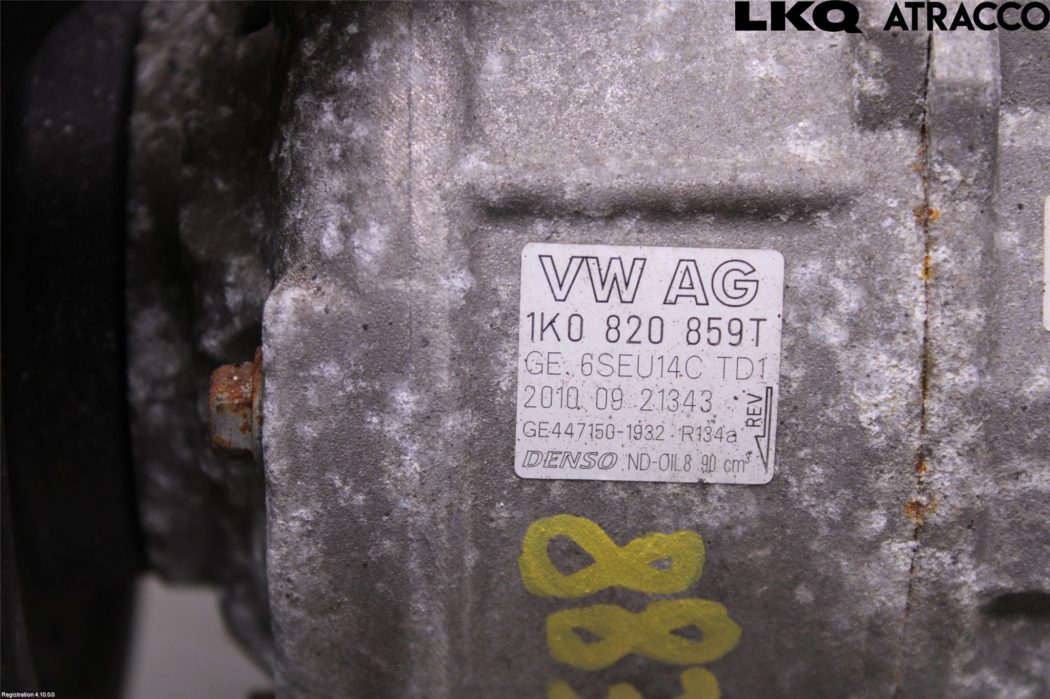 Volkswagen VW GOLF VI 09-13 Varme Ac Kompressor