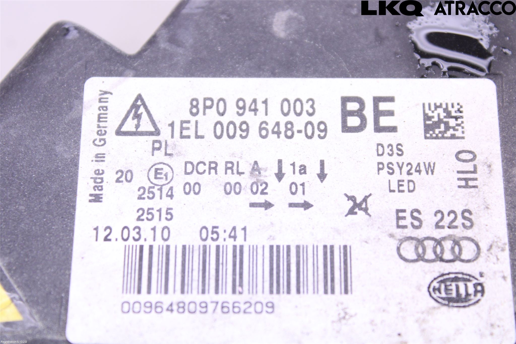 Audi A3/S3 05-13 Frontlykt Venstre