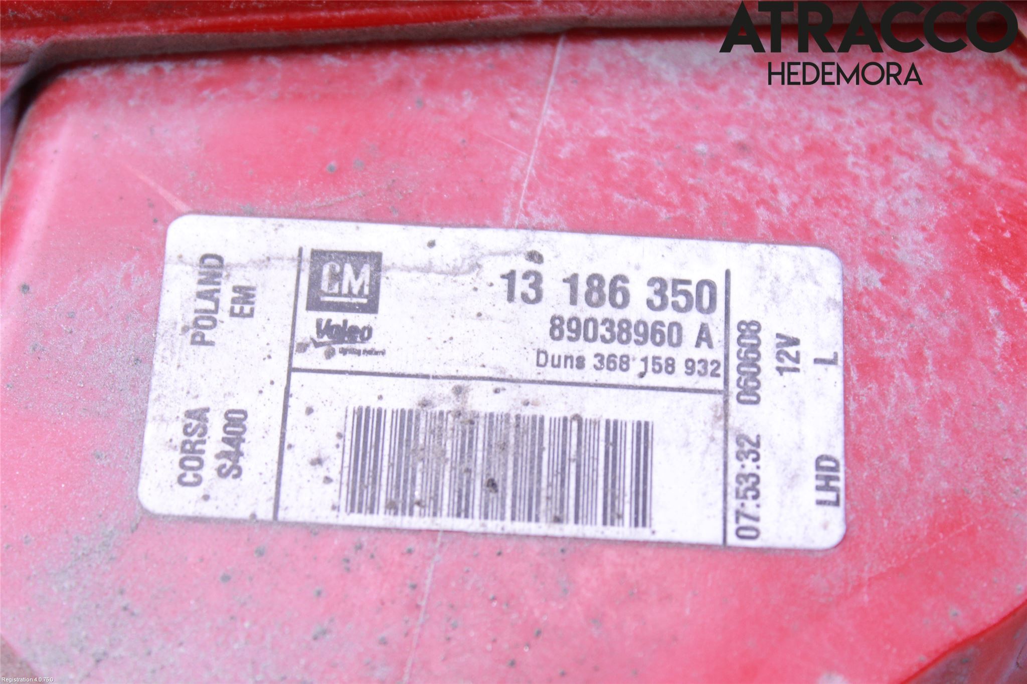 Opel CORSA D 07-14 Baklykt Venstre