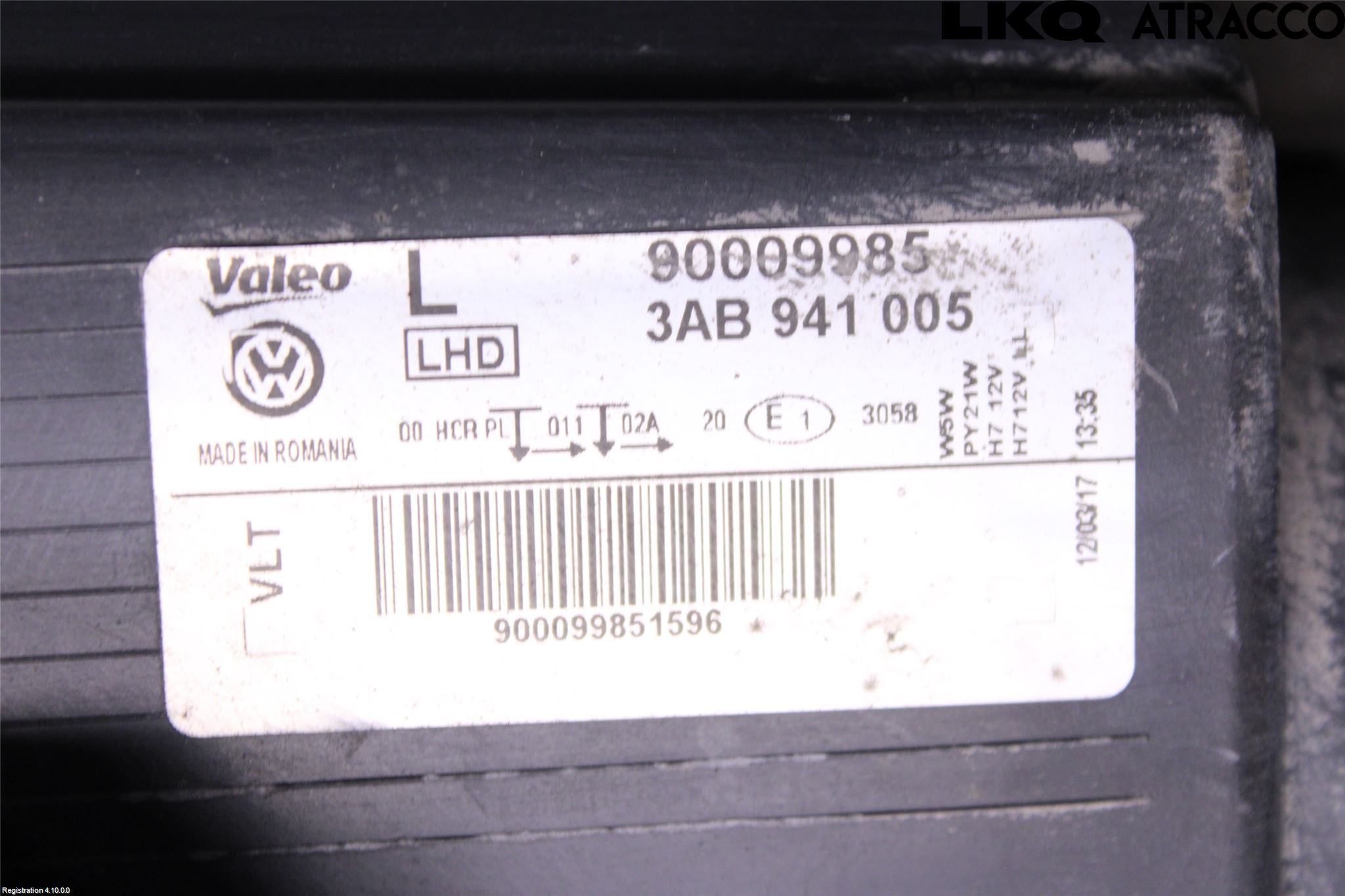 Volkswagen VW PASSAT 11-14 Frontlykt Venstre