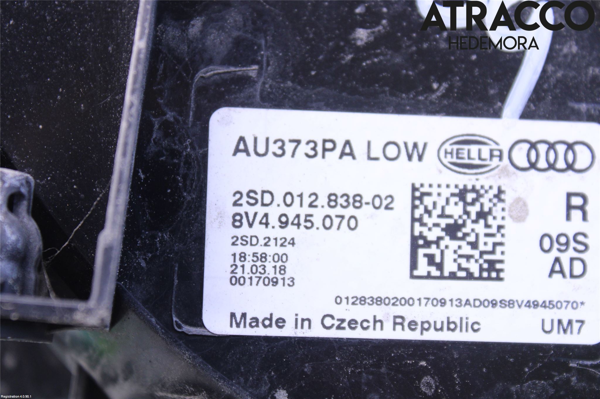 Audi A3/S3 8V 13-20 Baklykt Høyre