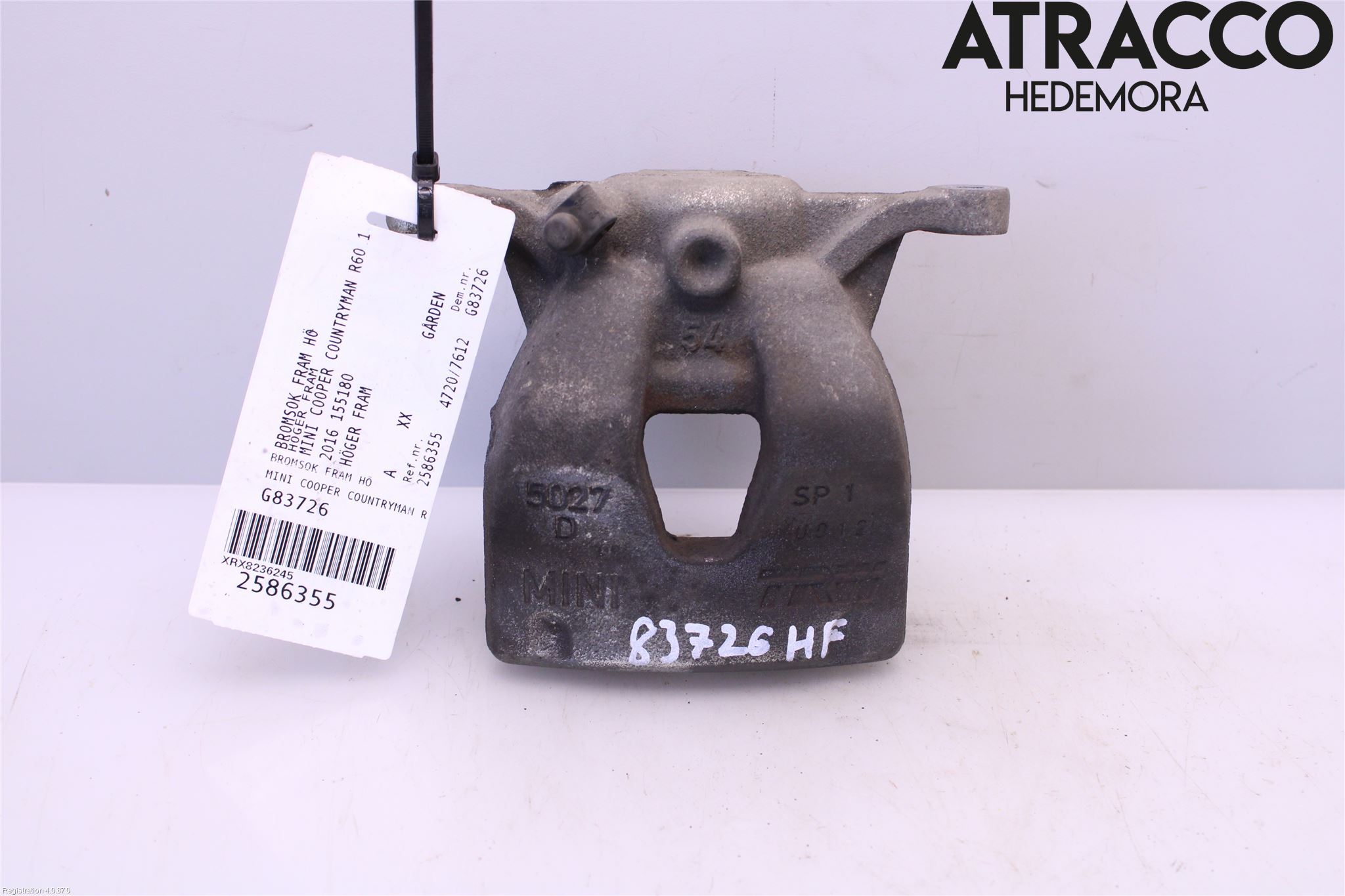 Mini COUNTRYMAN R60 11-16 Bremsecaliper Foran Høyre