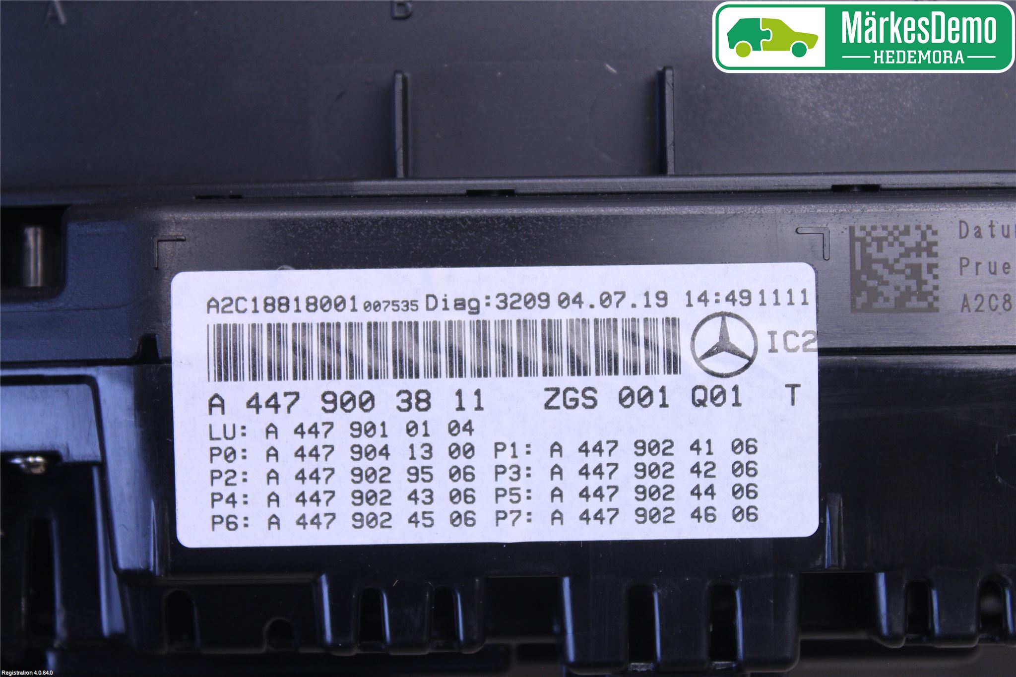 Mercedes-Benz MB VITO/V-KLASS (W640,W447,W448) 14- Instr Kombinert
