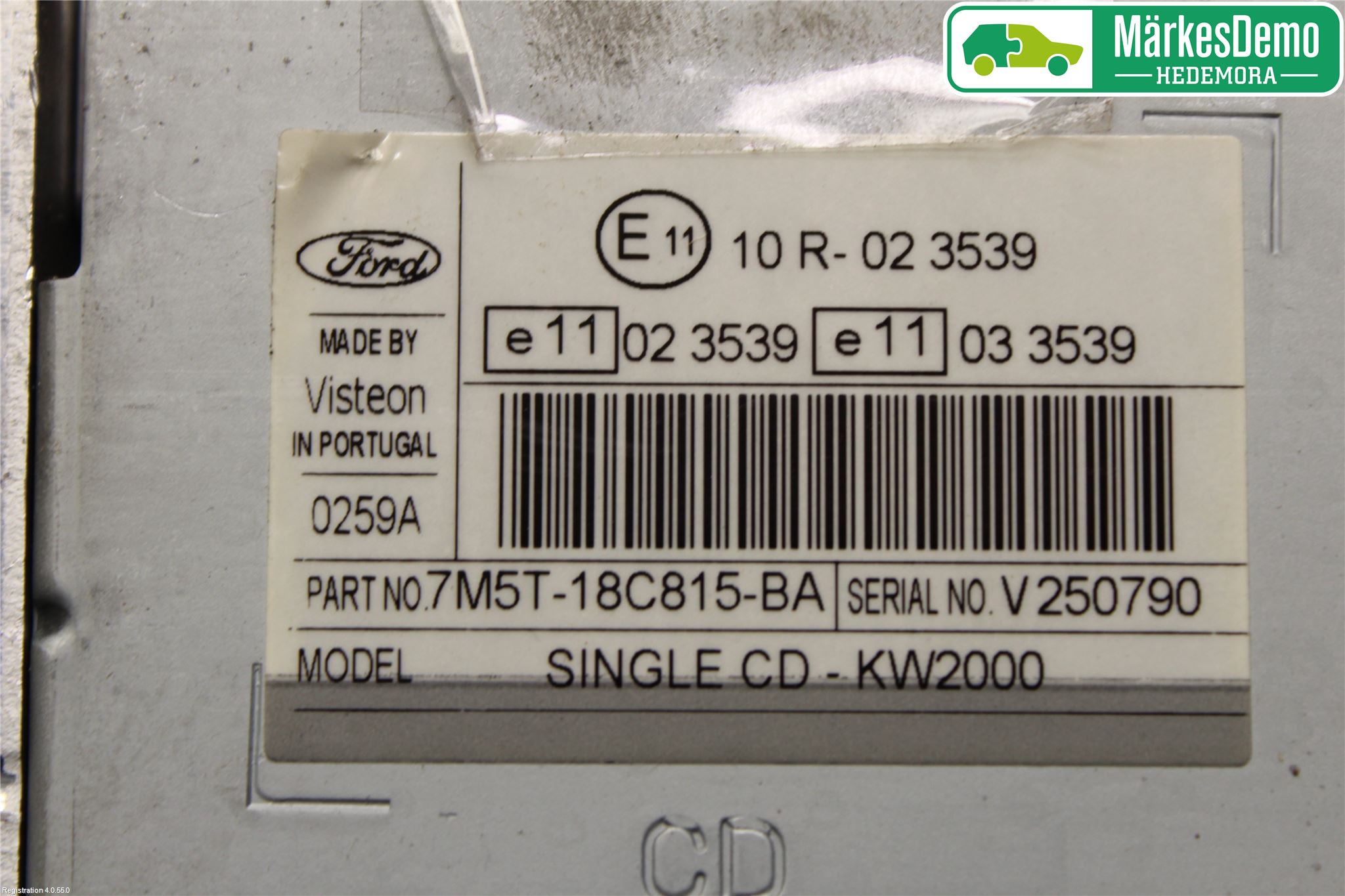 Ford FOCUS     04-07 Stereo Radio Med Cd