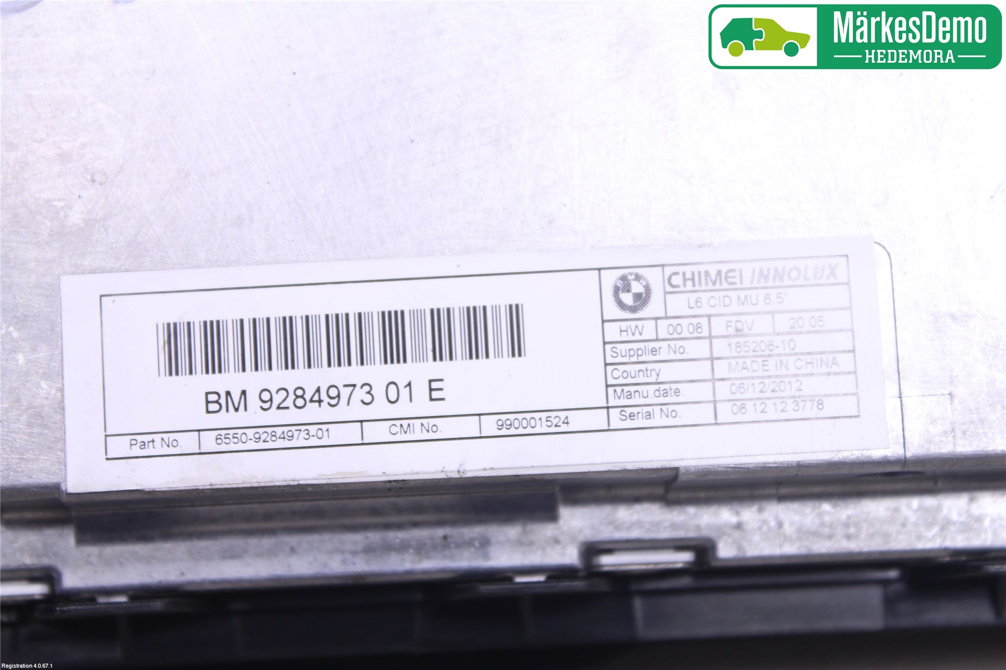 BMW 5 F10/F11/F18 09-17 Stereo Radio Med Cd