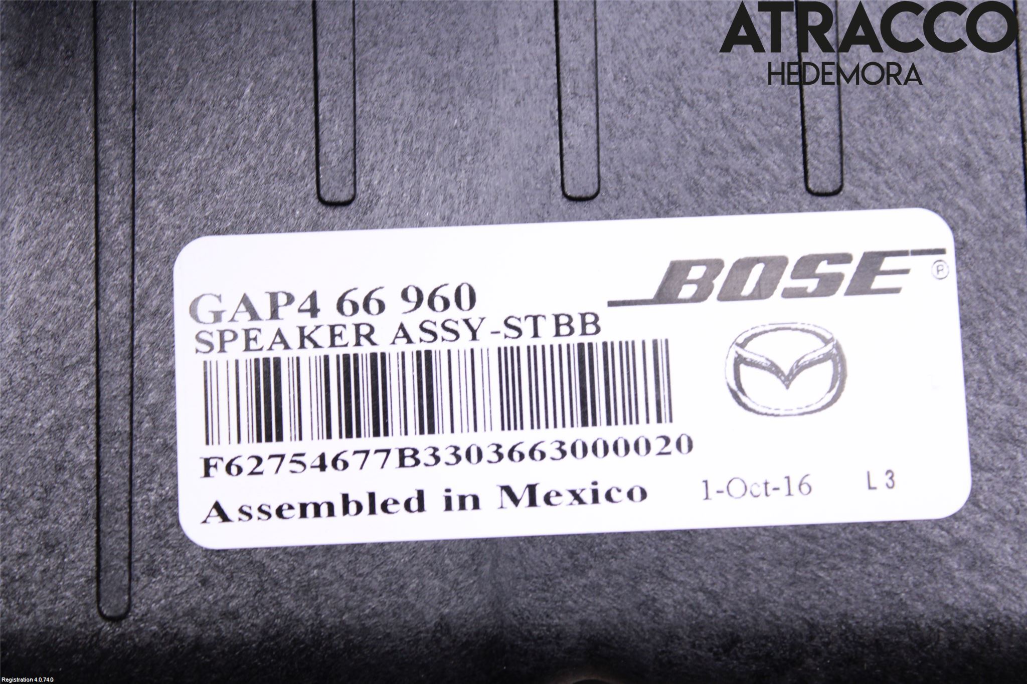 Mazda CX-3 Innr Høyttaler