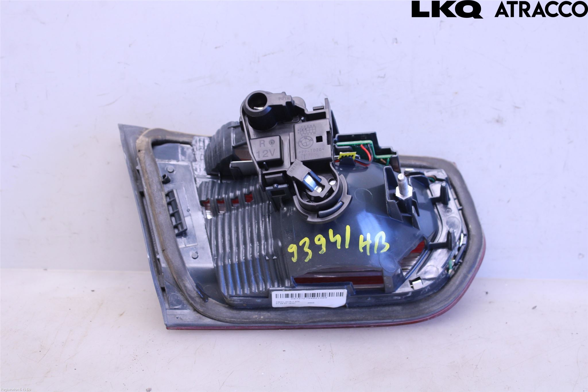 BMW 3 F30/F31/F80 12-19 Baklykt Høyre  På Luke(Indre)