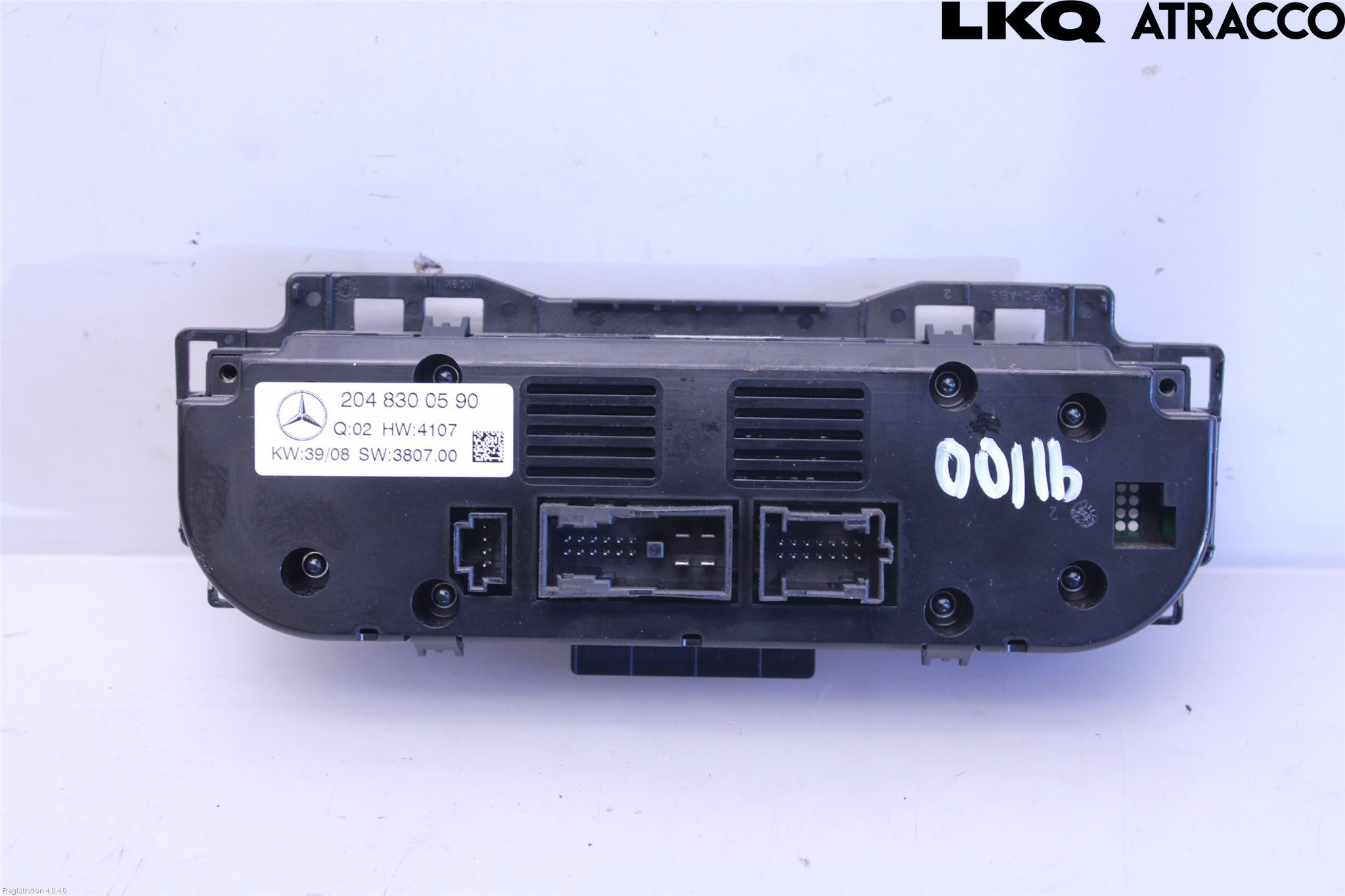 Mercedes-Benz MB C-KLASS (W204) 07-15 Varme Ac Betjening-Display