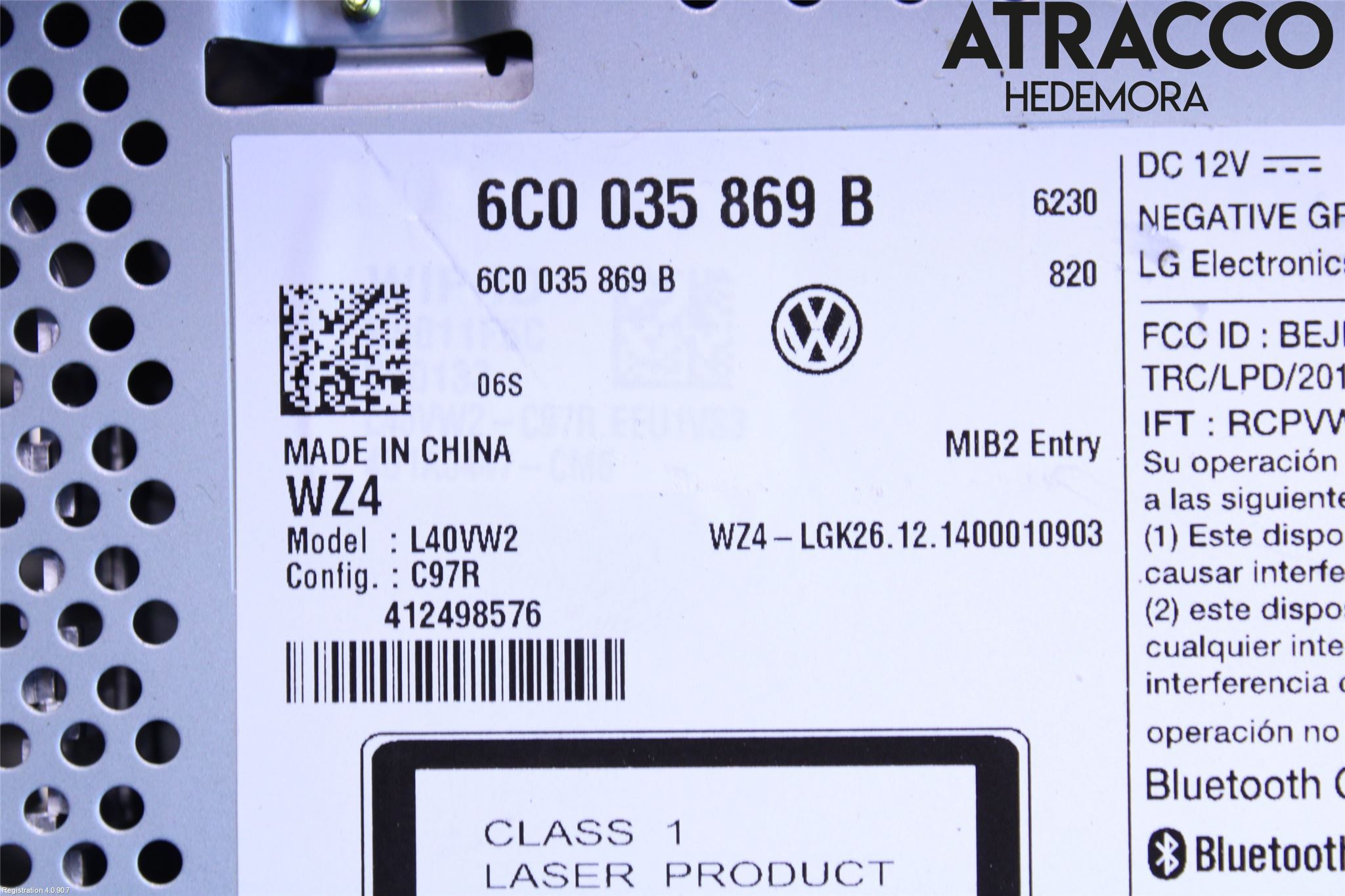 Volkswagen VW POLO 10-17 Stereo Radio Med Cd