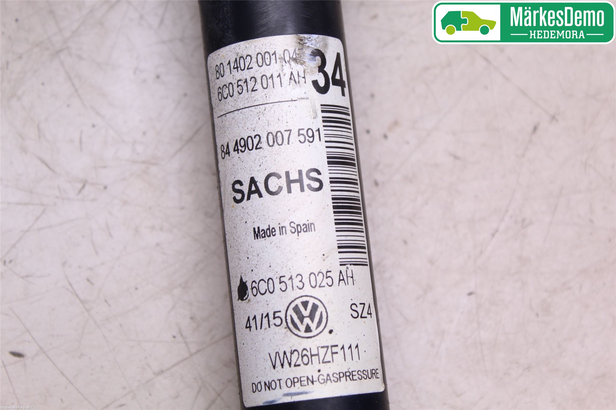 Volkswagen VW POLO 10-17 Støtdemper Bak